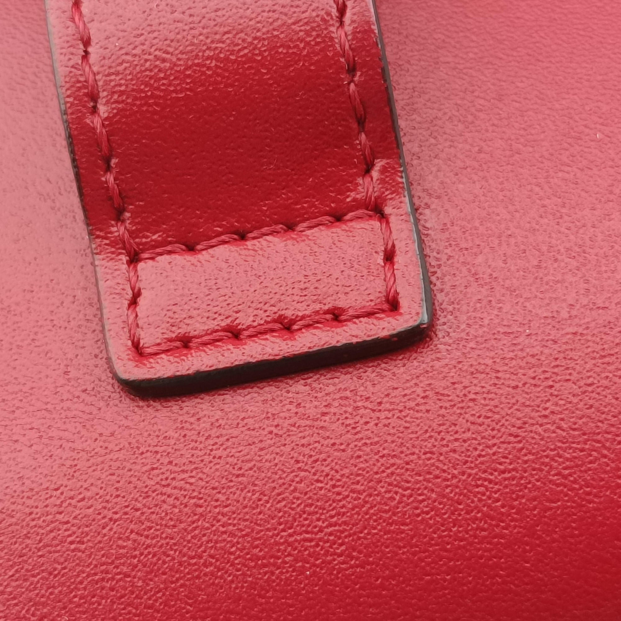 Pre-owned Fendi F is Red Leather 8BM005 shoulderbag | stylenewstar