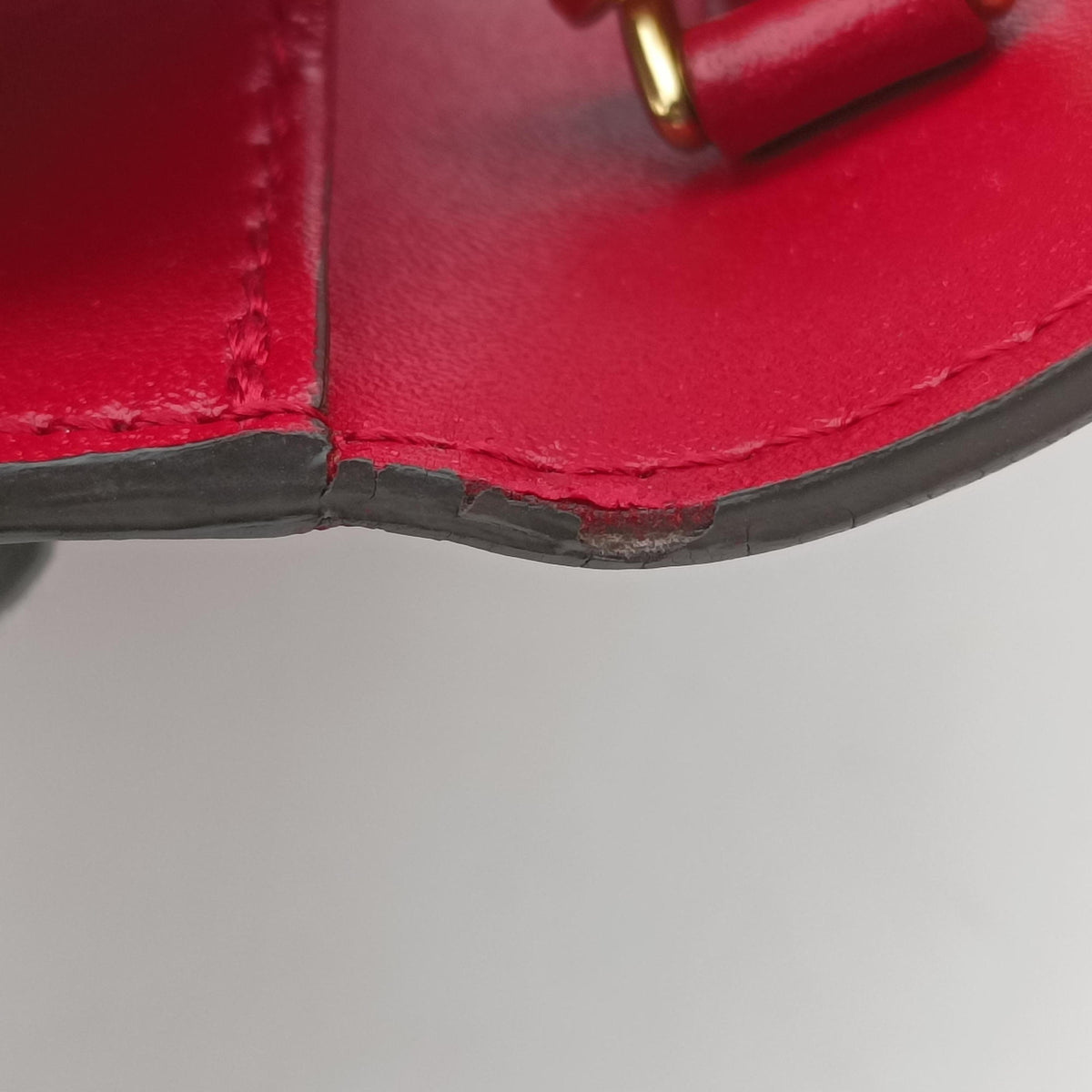 Pre-owned Fendi F is Red Leather 8BM005 shoulderbag | stylenewstar