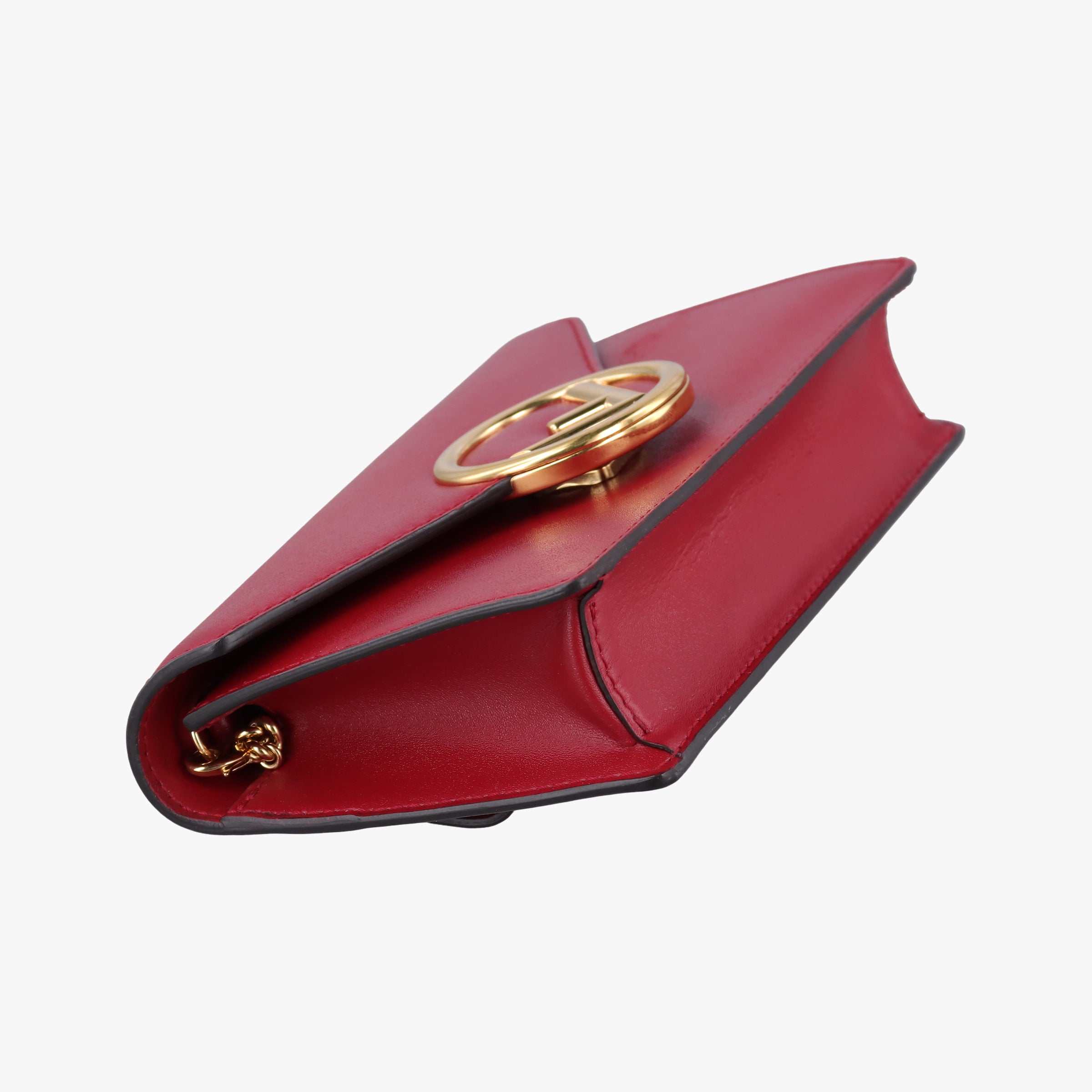 Pre-owned Fendi F is Red Leather 8BM005 shoulderbag | stylenewstar