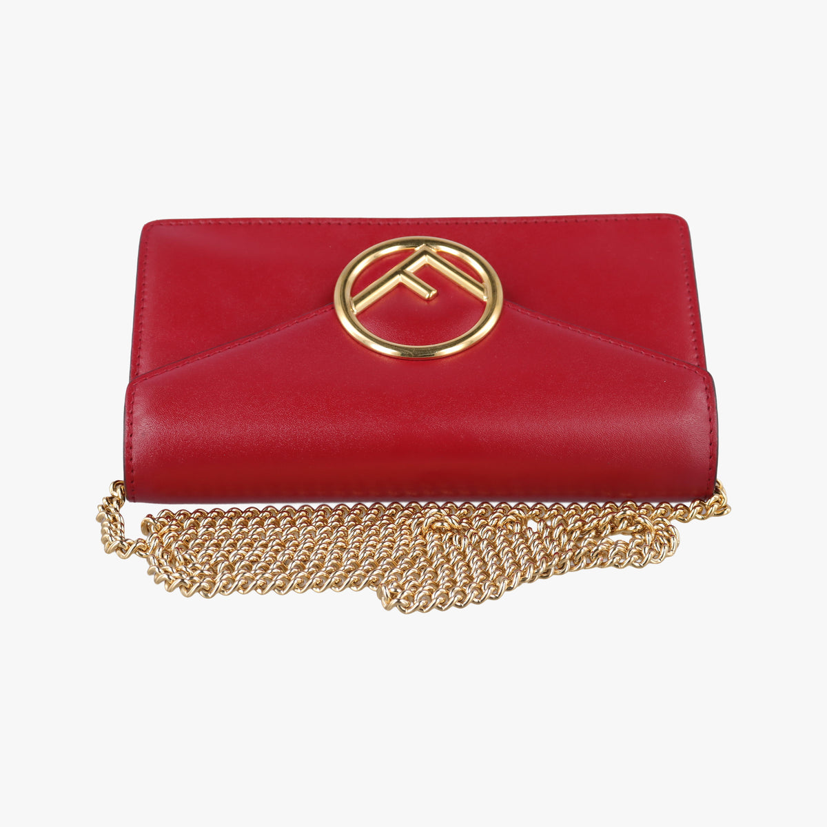 Pre-owned Fendi F is Red Leather 8BM005 shoulderbag | stylenewstar