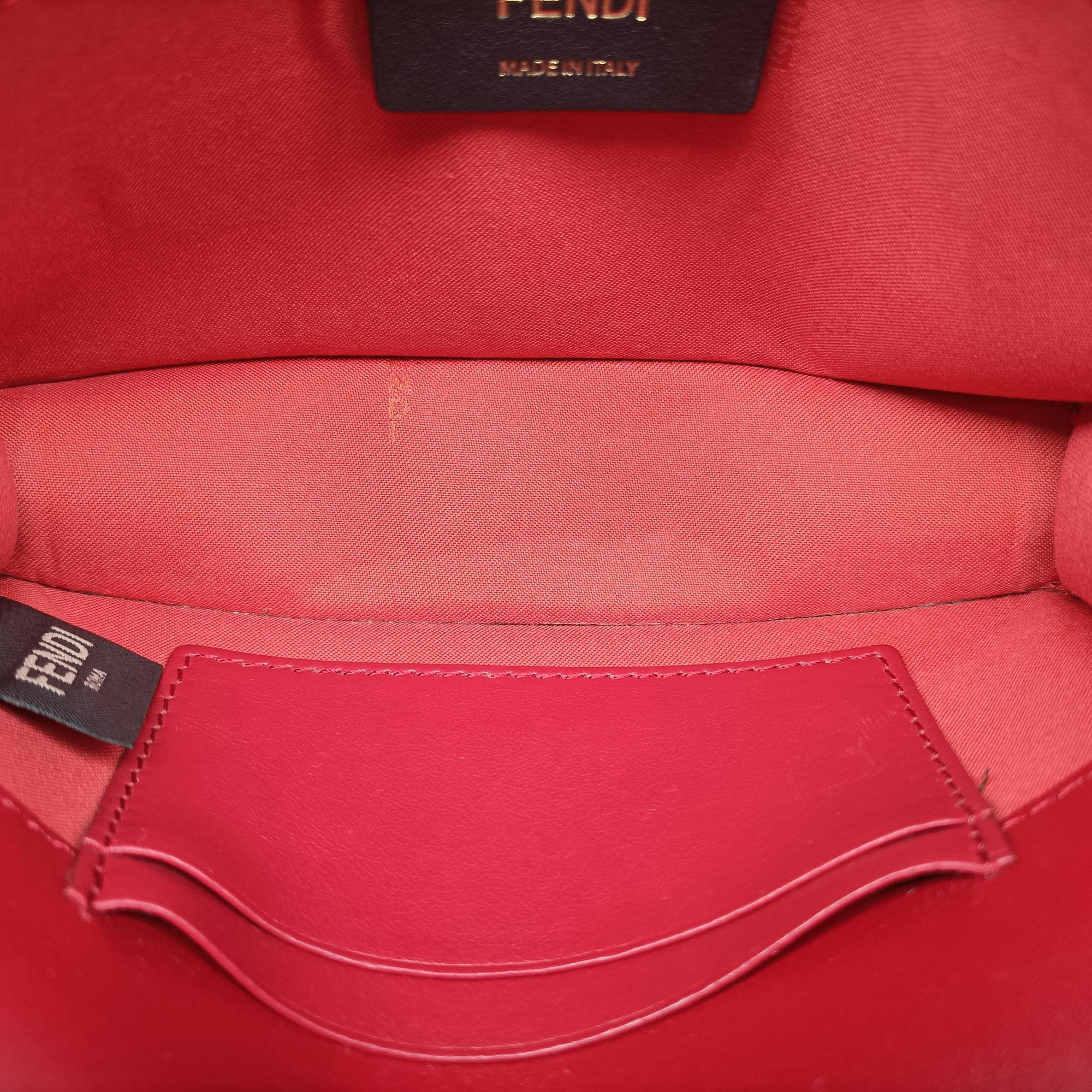 Pre-owned Fendi F is Red Leather 8BM005 shoulderbag | stylenewstar