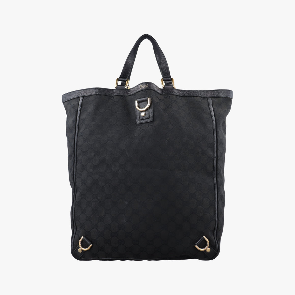 Secondhand Gucci Abbey Black Canvas × Leather 130733 handbag | stylenewstar