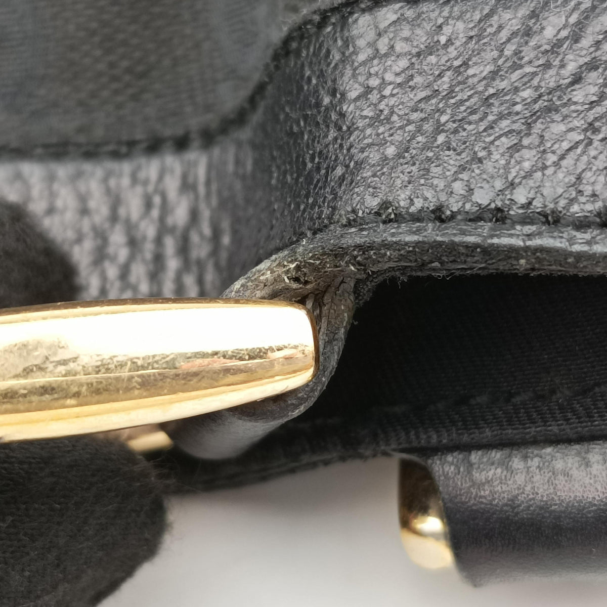 Secondhand Gucci Abbey Black Canvas × Leather 130733 handbag | stylenewstar