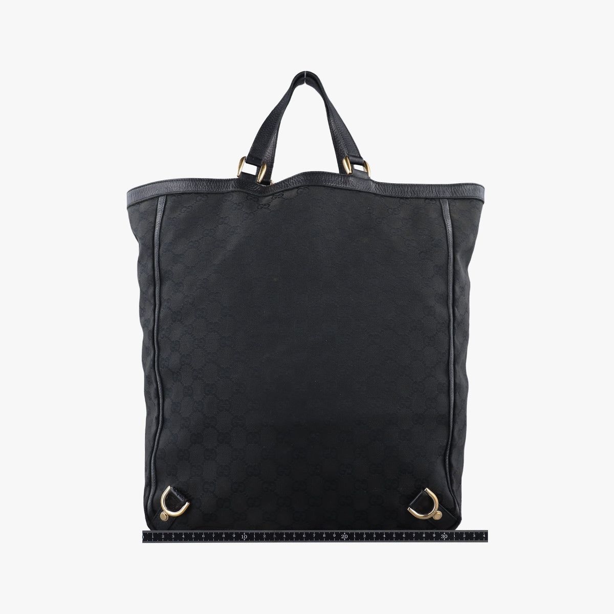 Secondhand Gucci Abbey Black Canvas × Leather 130733 handbag | stylenewstar
