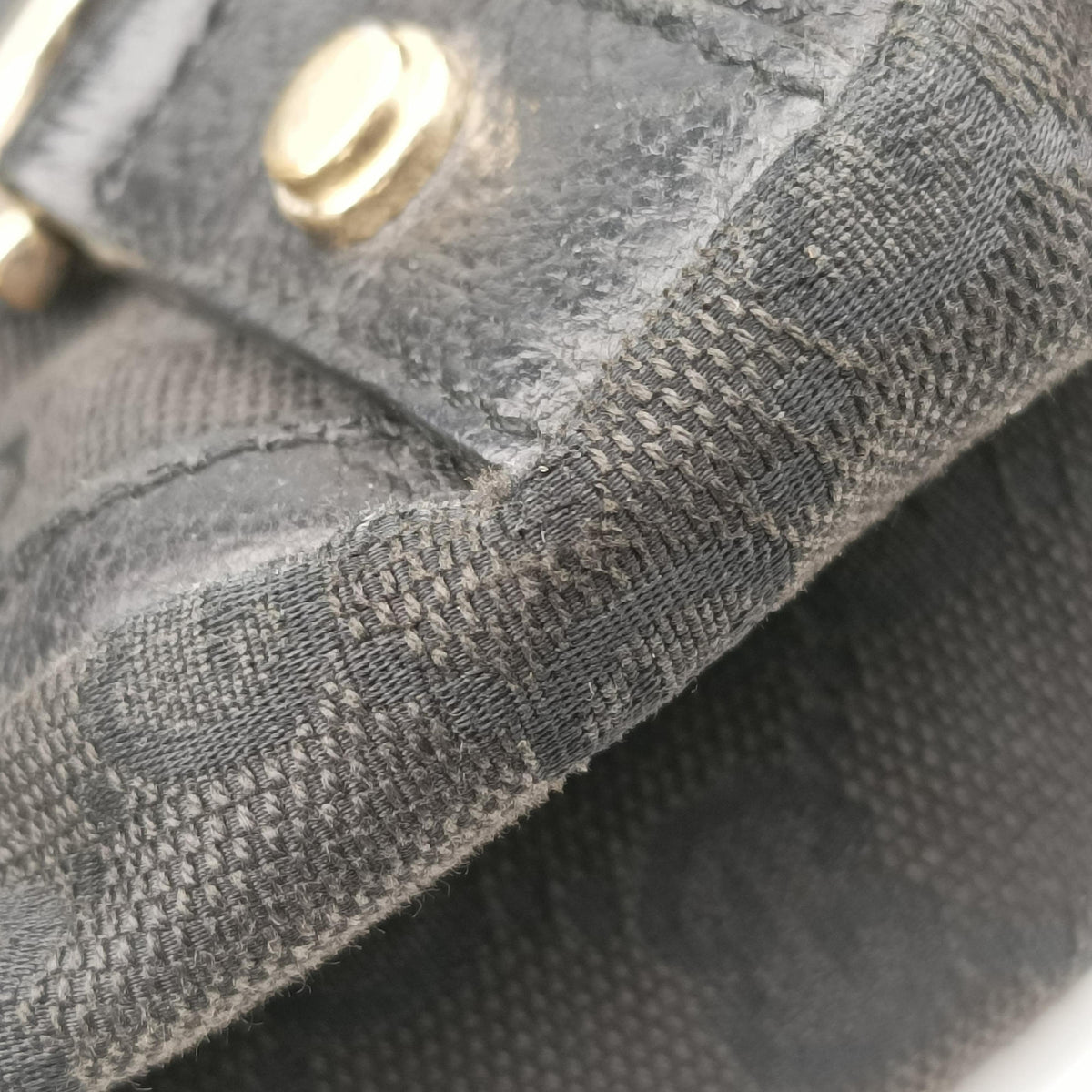Secondhand Gucci Abbey Black Canvas × Leather 130733 handbag | stylenewstar