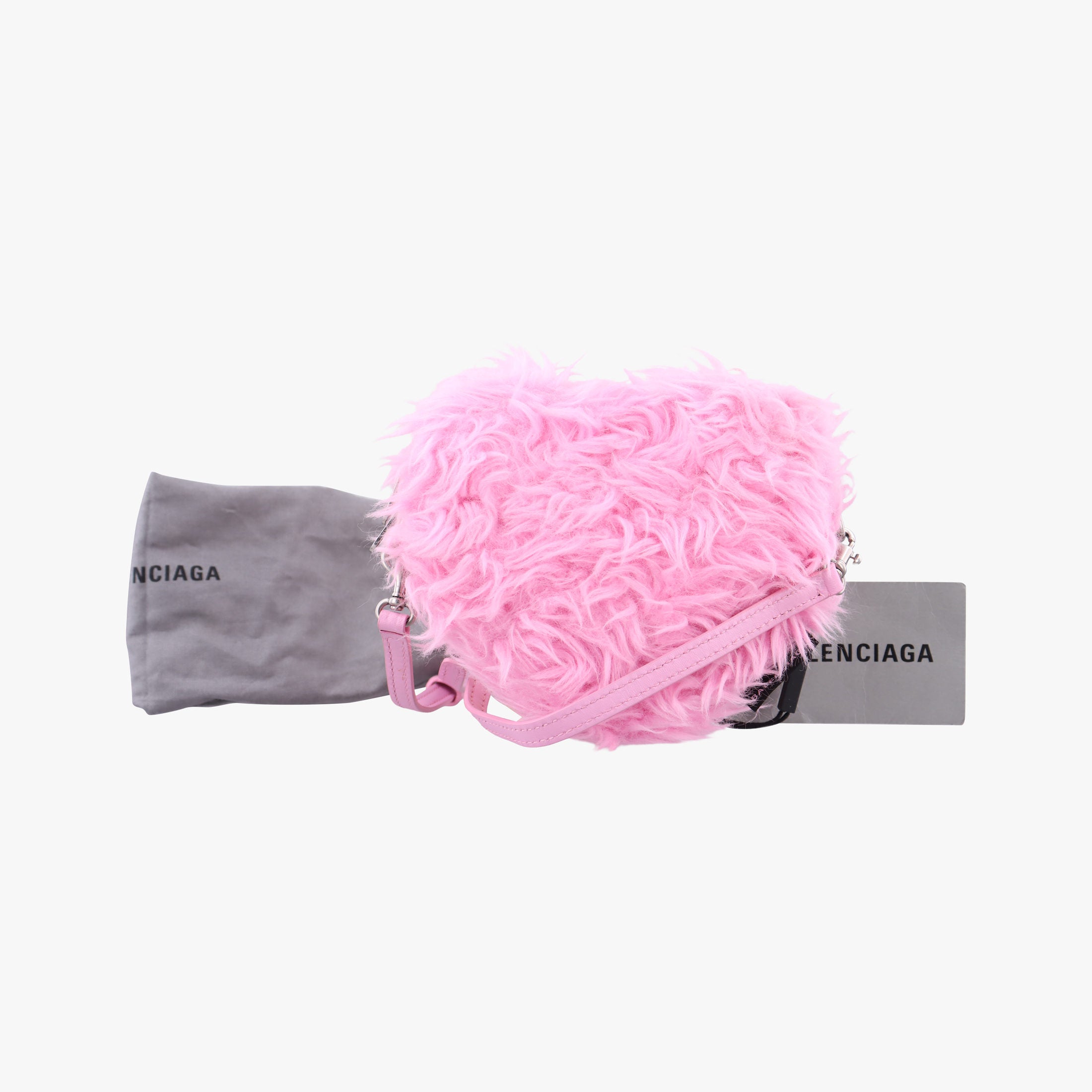 Vintage Balenciaga Le Cagole Pink Faux fur  shoulderbag | stylenewstar