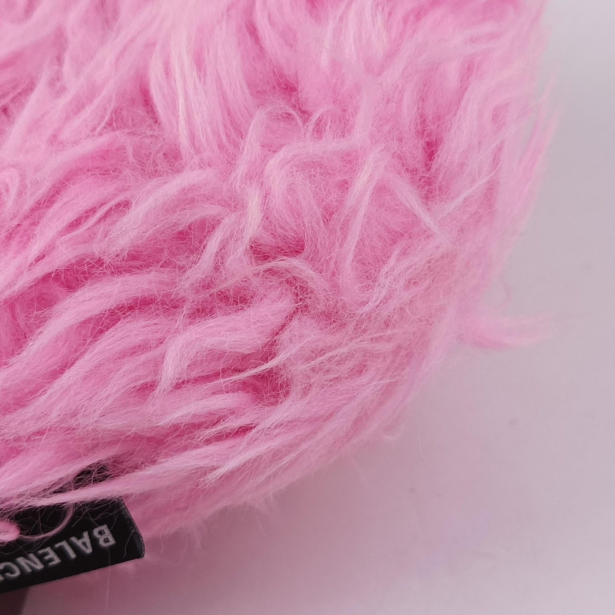 Vintage Balenciaga Le Cagole Pink Faux fur  shoulderbag | stylenewstar