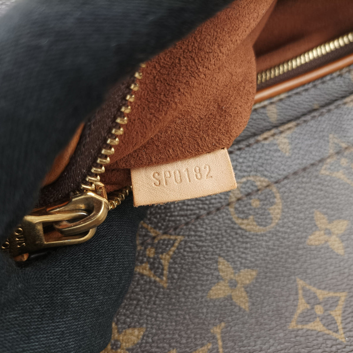 Pre-owned Louis Vuitton OLYMPE Brown×CAMEL Monogram Canvas×calf leather M40580 handbag | stylenewstar