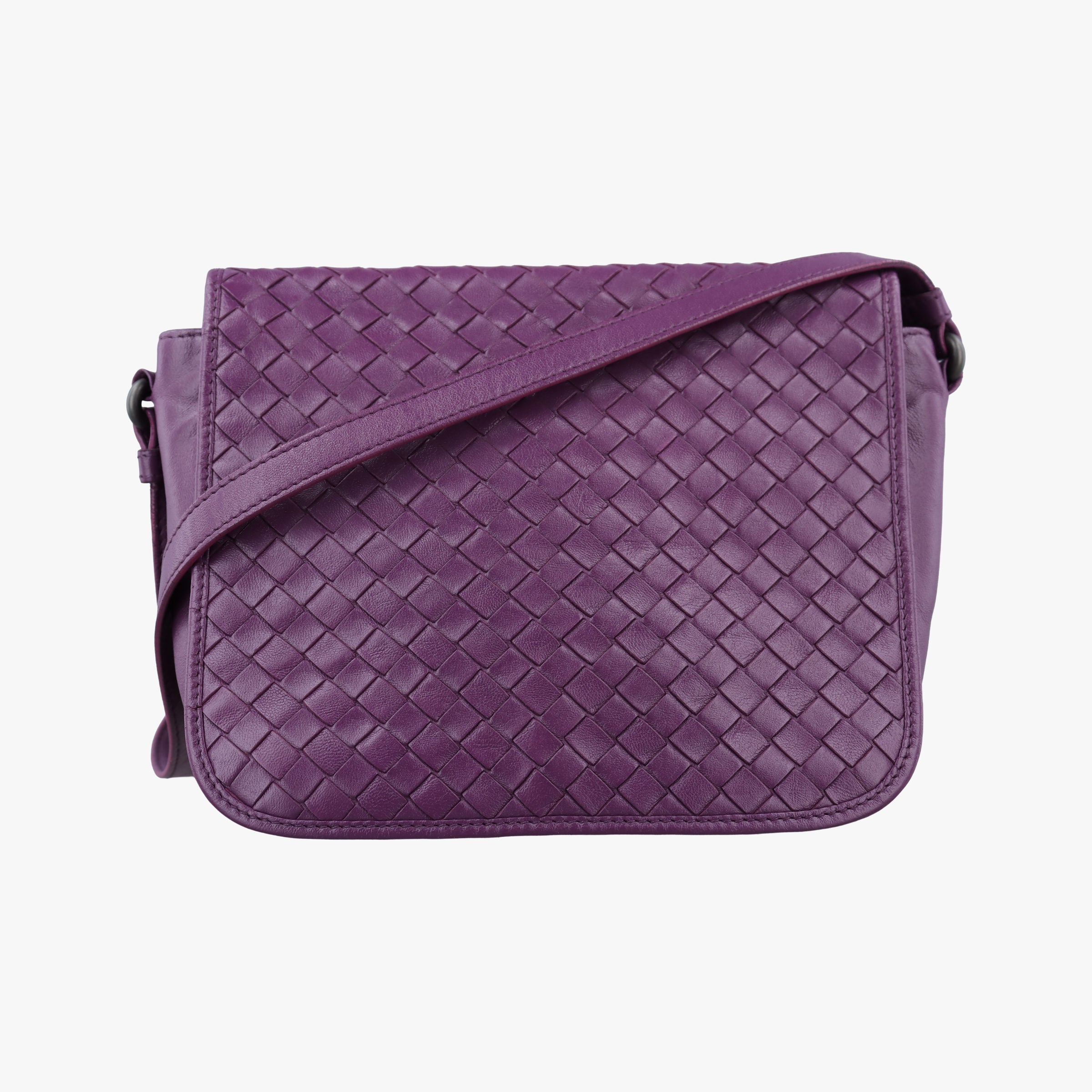 Secondhand Bottega Veneta Intrecciato Purple lambskin  shoulderbag | stylenewstar