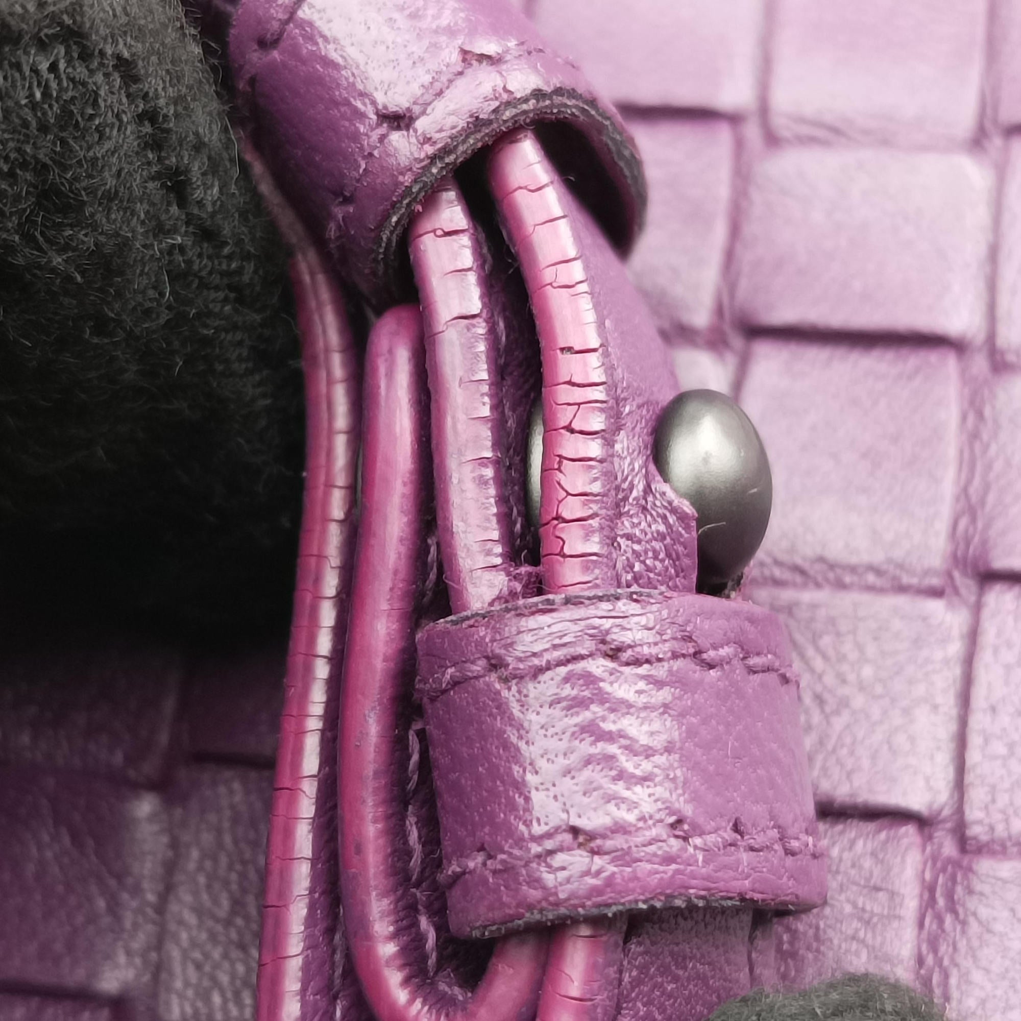 Secondhand Bottega Veneta Intrecciato Purple lambskin  shoulderbag | stylenewstar