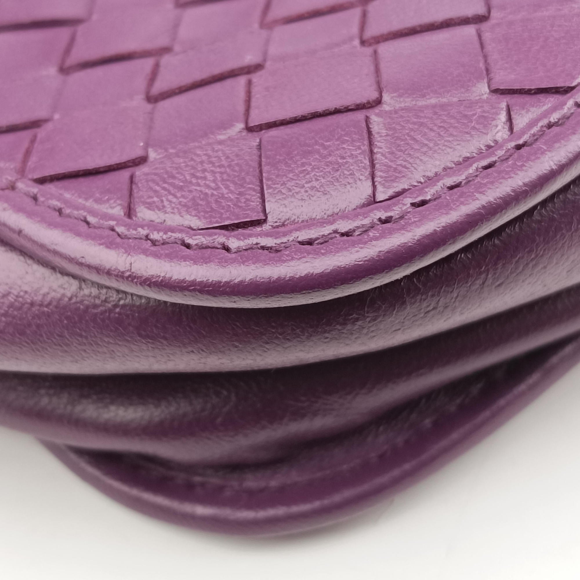 Secondhand Bottega Veneta Intrecciato Purple lambskin  shoulderbag | stylenewstar