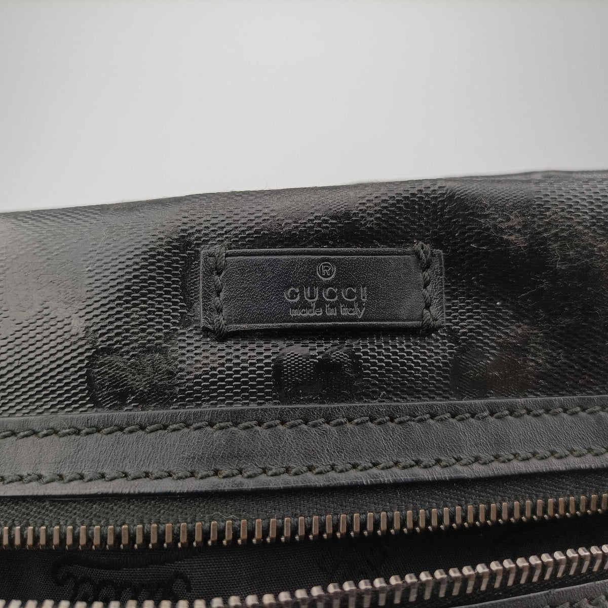 Pre-owned Gucci GG Imprime Messenger Black PVC coated canvas 211107 shoulderbag | stylenewstar