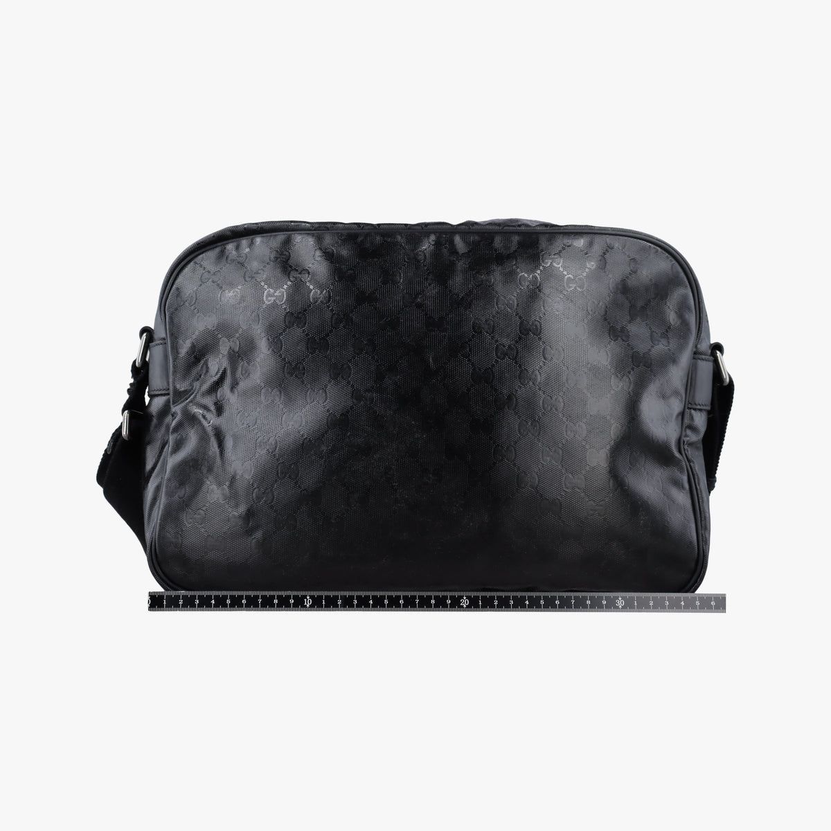 Pre-owned Gucci GG Imprime Messenger Black PVC coated canvas 211107 shoulderbag | stylenewstar