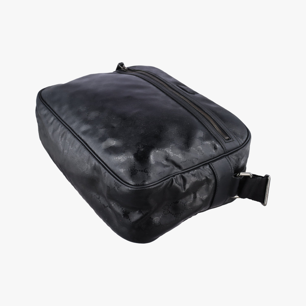 Pre-owned Gucci GG Imprime Messenger Black PVC coated canvas 211107 shoulderbag | stylenewstar