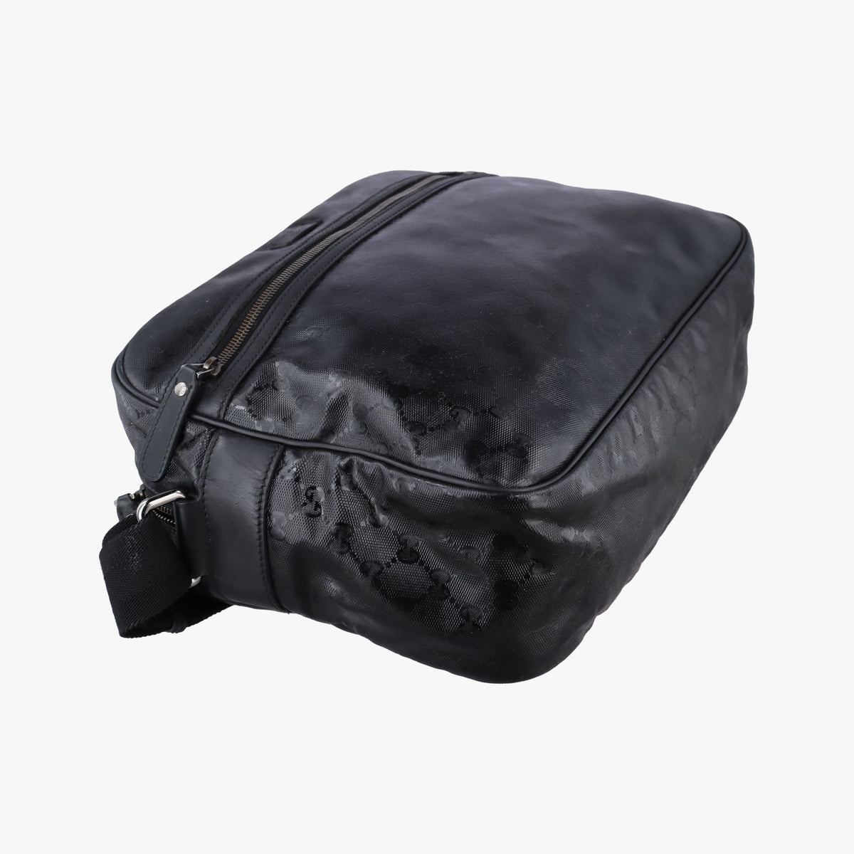 Pre-owned Gucci GG Imprime Messenger Black PVC coated canvas 211107 shoulderbag | stylenewstar