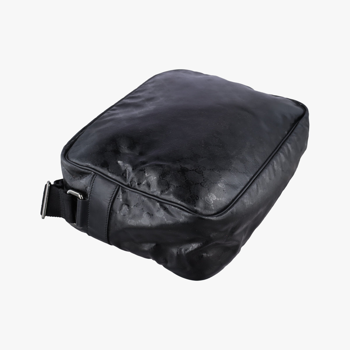 Pre-owned Gucci GG Imprime Messenger Black PVC coated canvas 211107 shoulderbag | stylenewstar