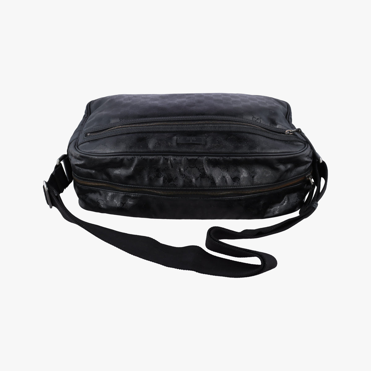 Pre-owned Gucci GG Imprime Messenger Black PVC coated canvas 211107 shoulderbag | stylenewstar