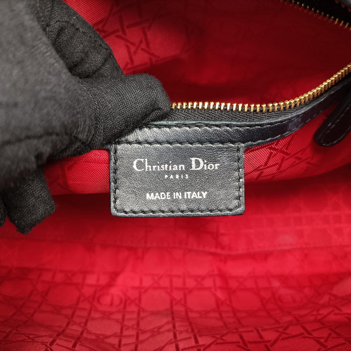 Pre-owned Christian Dior Lady Dior Black lambskin  handbag | stylenewstar