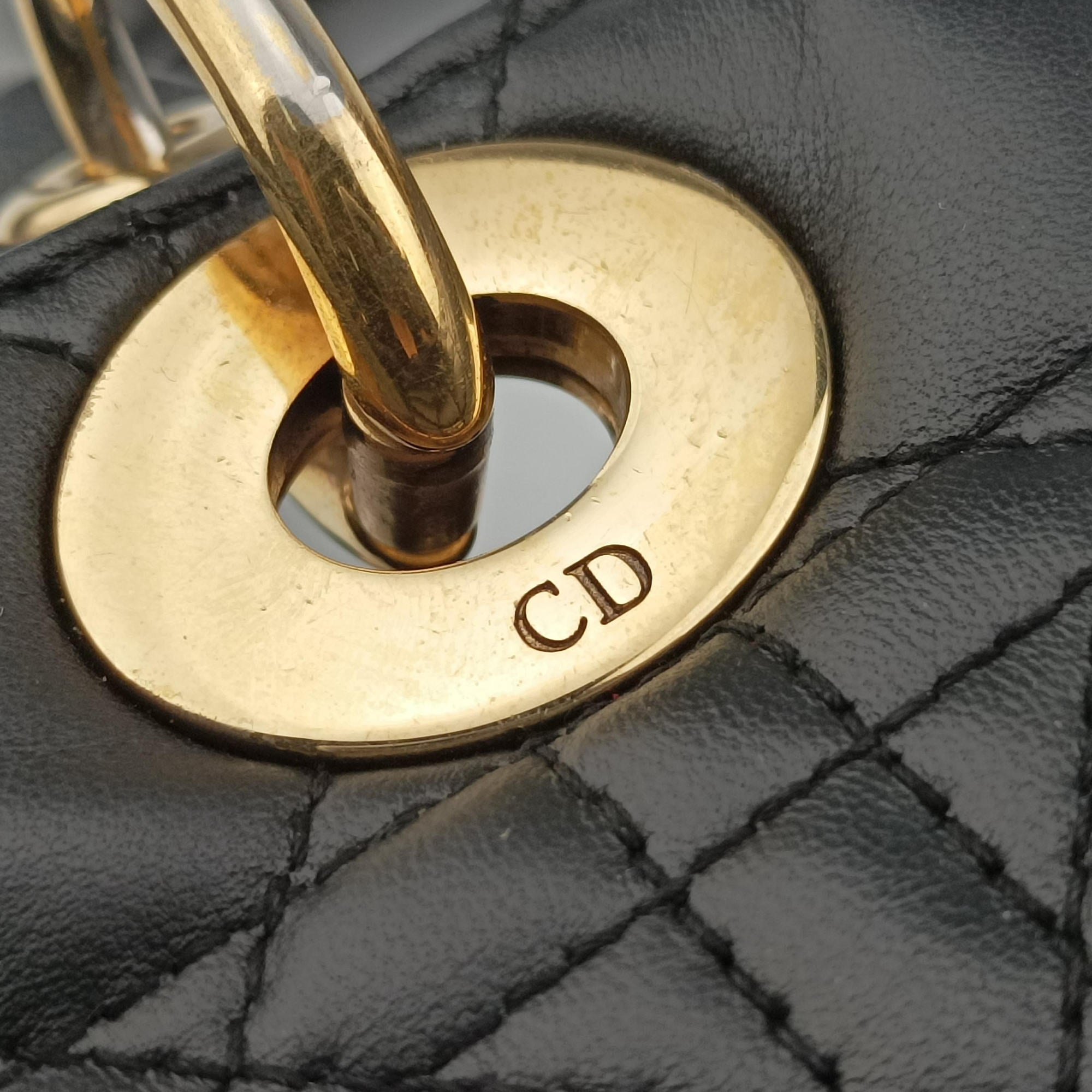 Pre-owned Christian Dior Lady Dior Black lambskin  handbag | stylenewstar
