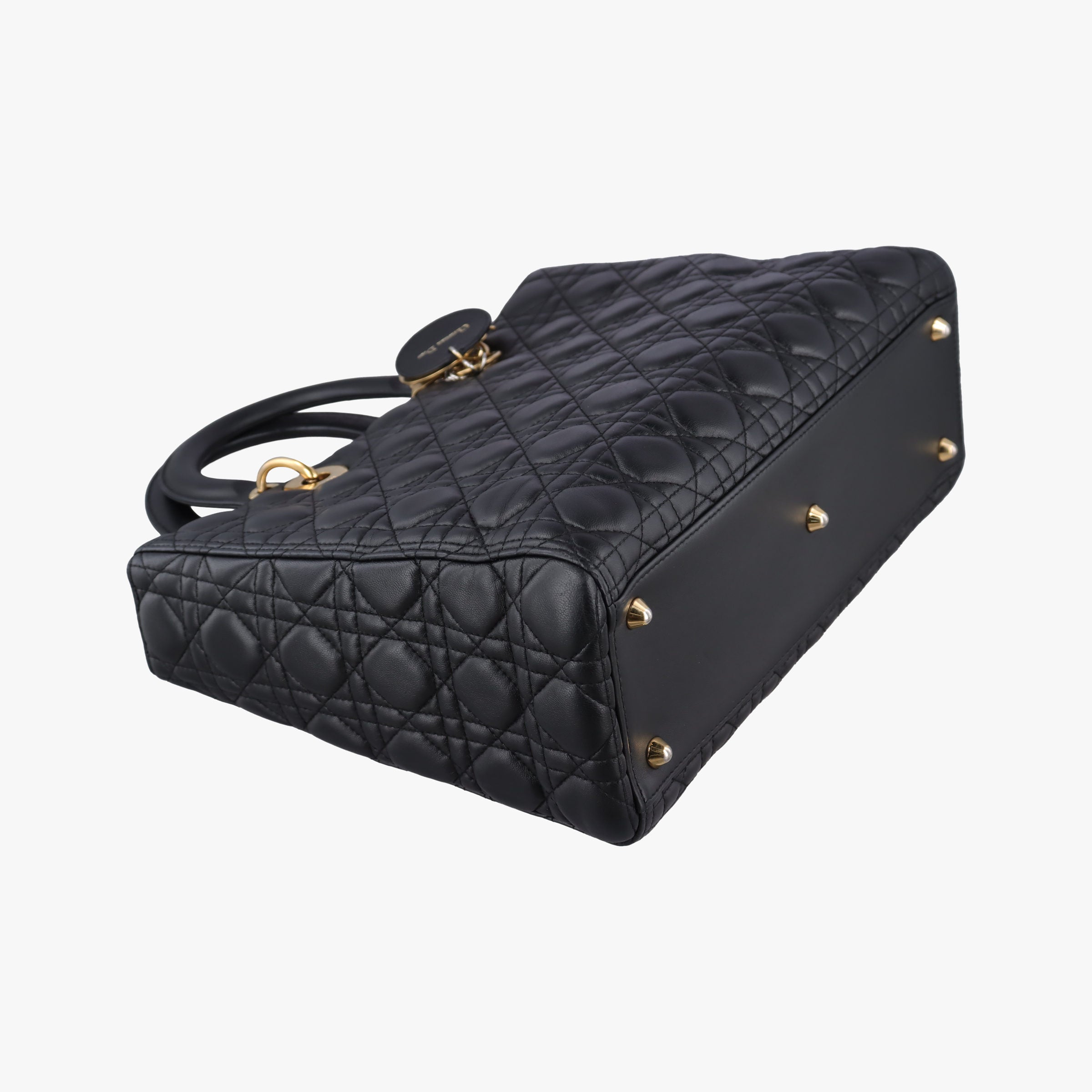Pre-owned Christian Dior Lady Dior Black lambskin  handbag | stylenewstar