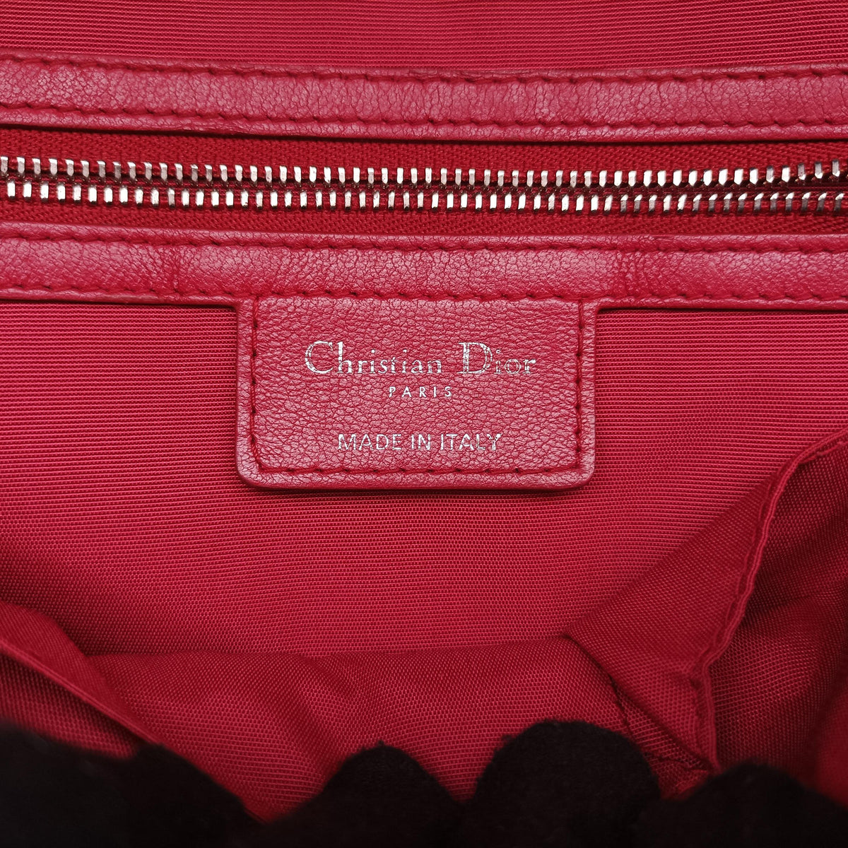 Pre-owned Christian Dior Granville Red lambskin  shoulderbag | stylenewstar