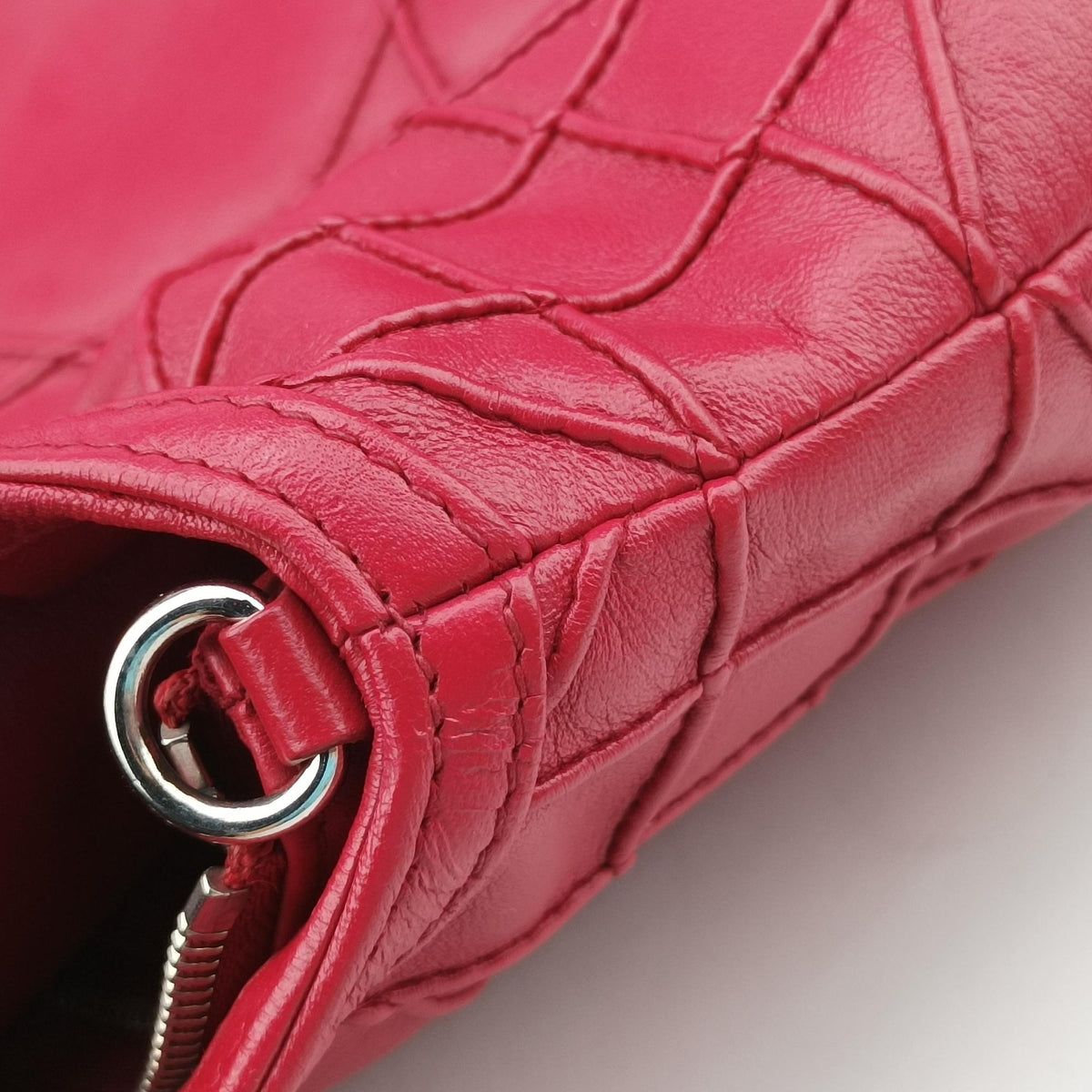 Pre-owned Christian Dior Granville Red lambskin  shoulderbag | stylenewstar