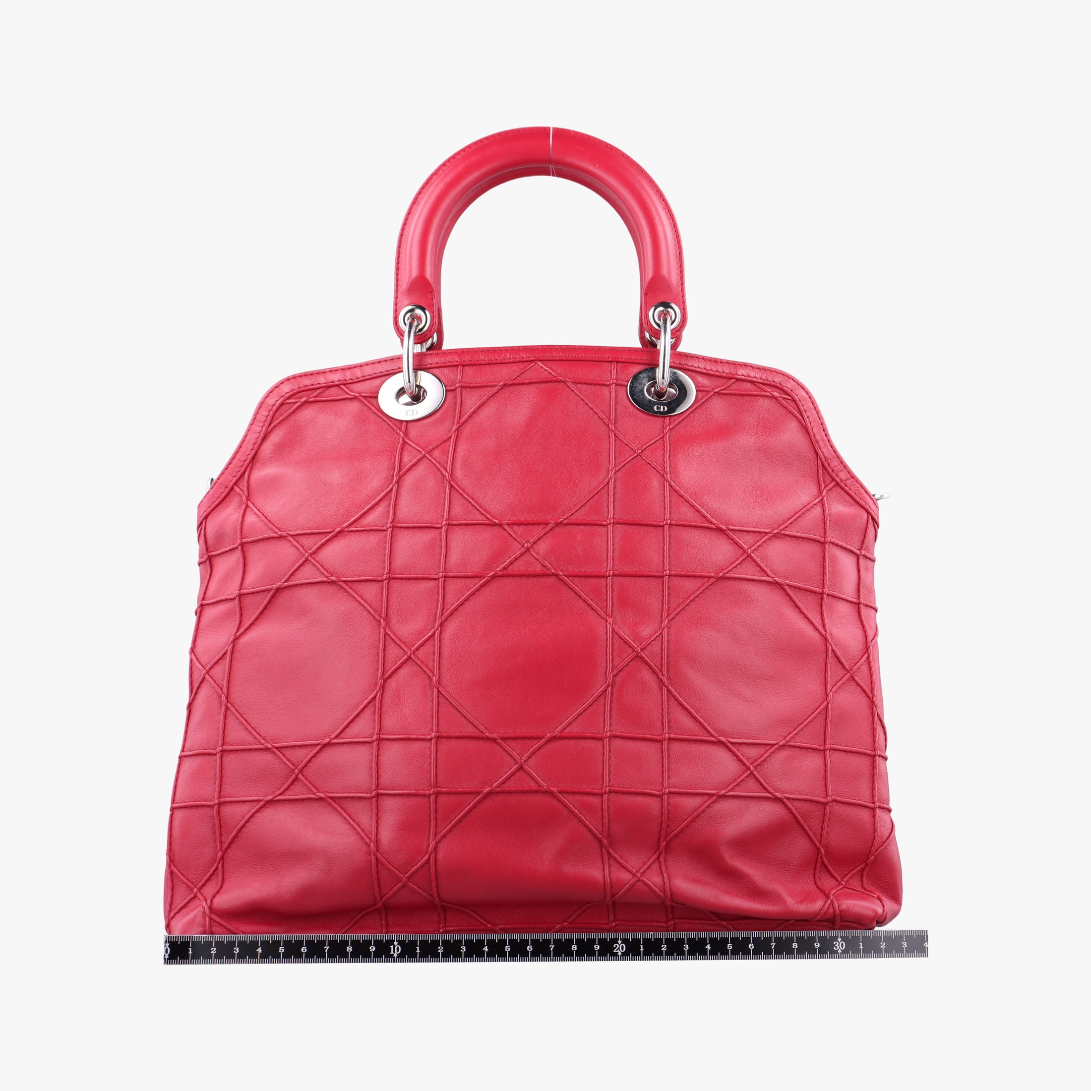 Pre-owned Christian Dior Granville Red lambskin  shoulderbag | stylenewstar