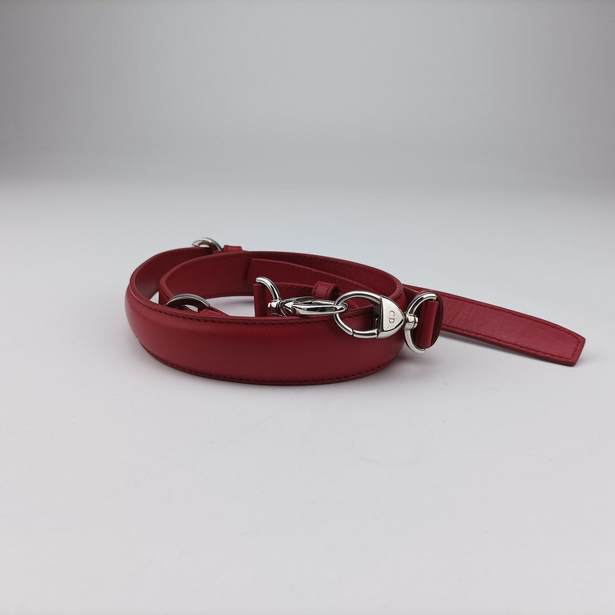 Pre-owned Christian Dior Granville Red lambskin  shoulderbag | stylenewstar