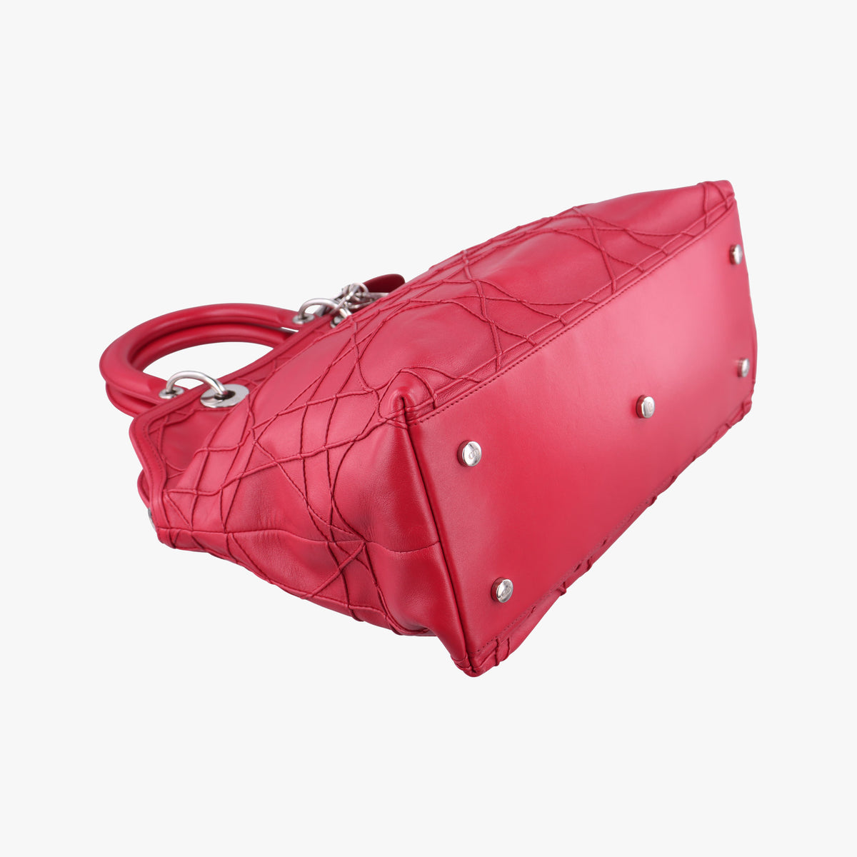 Pre-owned Christian Dior Granville Red lambskin  shoulderbag | stylenewstar