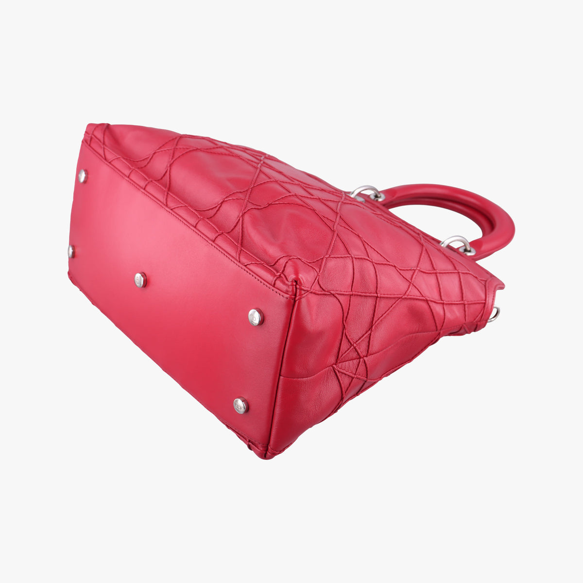 Pre-owned Christian Dior Granville Red lambskin  shoulderbag | stylenewstar