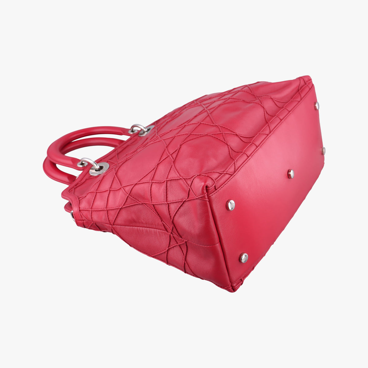 Pre-owned Christian Dior Granville Red lambskin  shoulderbag | stylenewstar