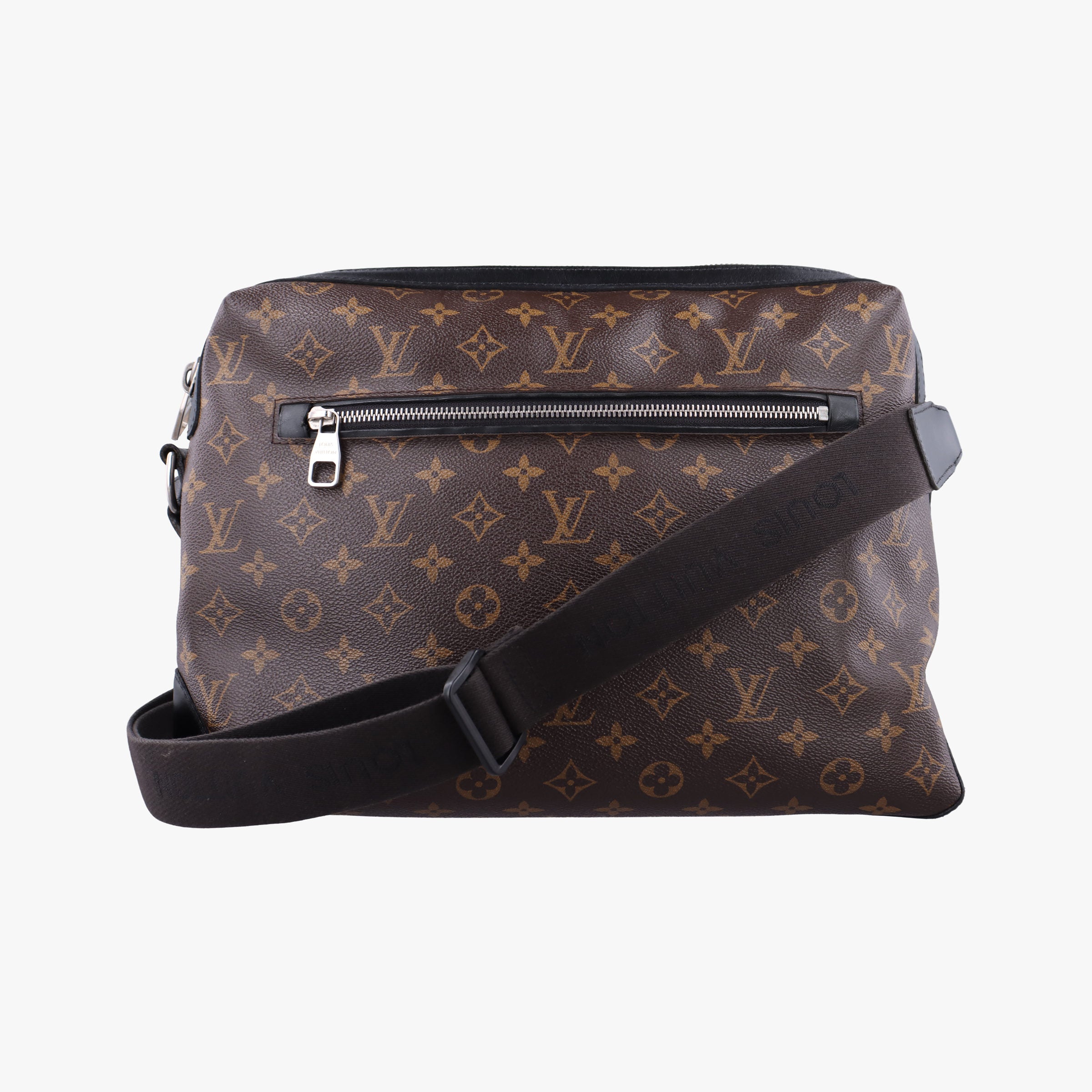 Pre-owned Louis Vuitton TORRES Brown×black Monogram Macassar×calf leather M40387 shoulderbag | stylenewstar