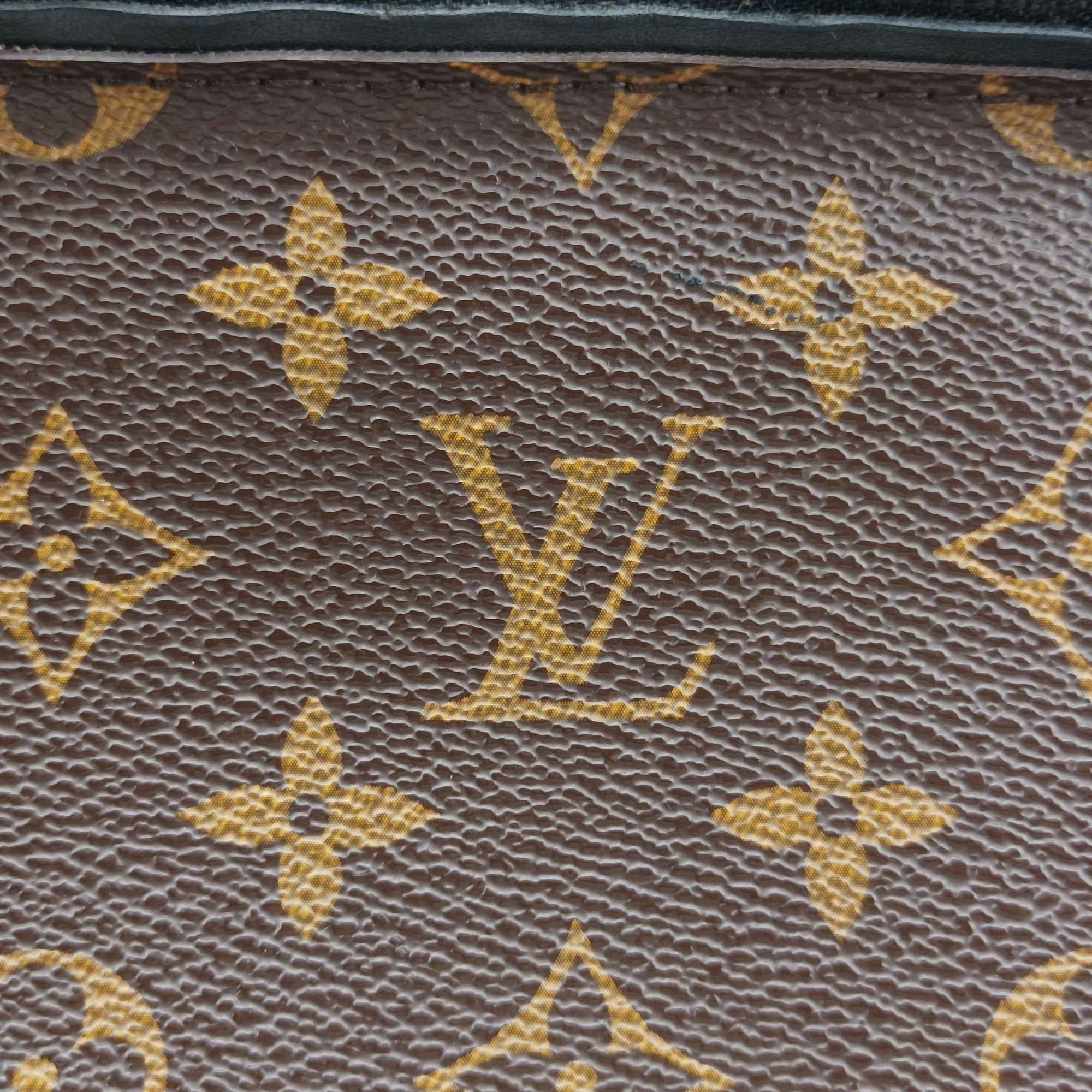 Pre-owned Louis Vuitton TORRES Brown×black Monogram Macassar×calf leather M40387 shoulderbag | stylenewstar