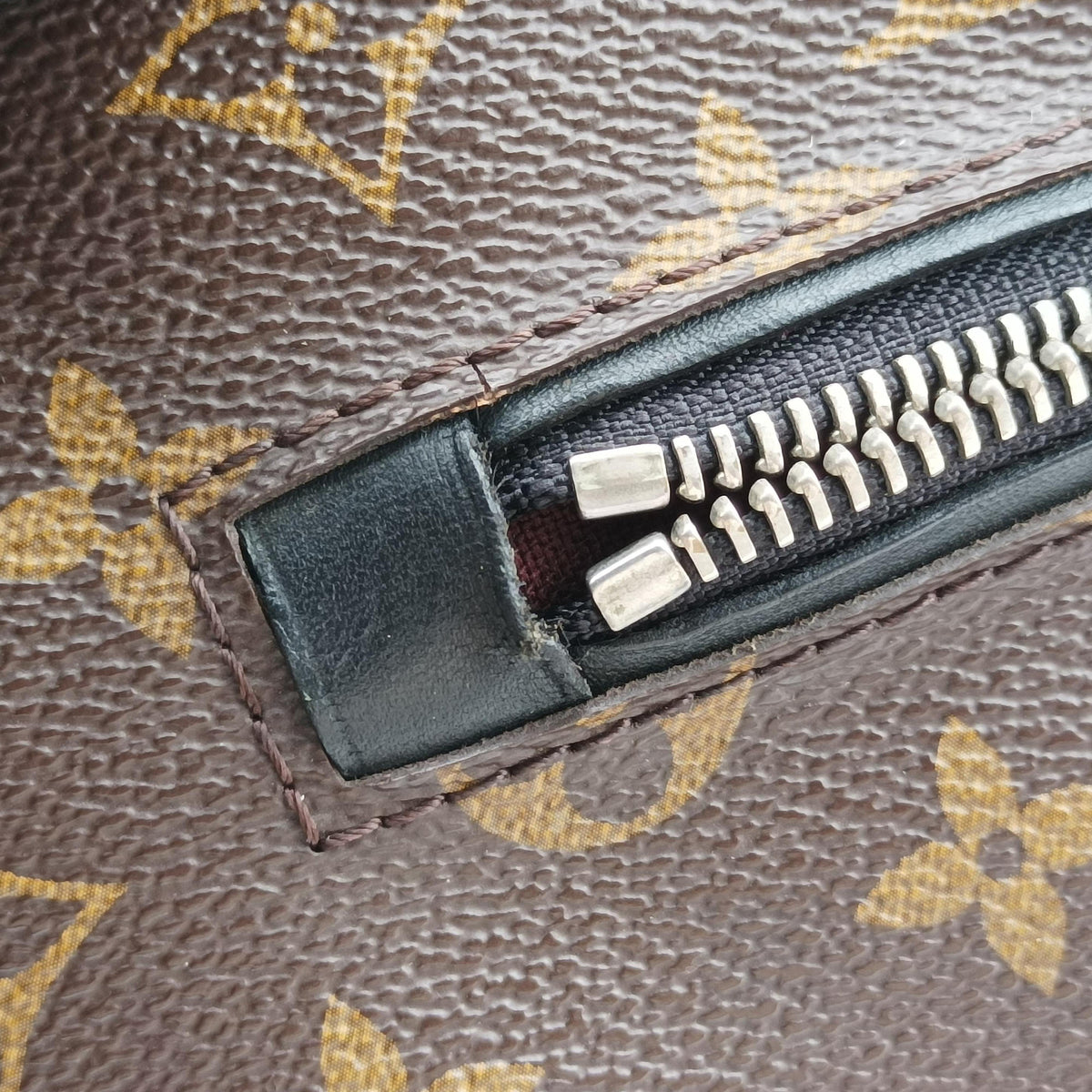 Pre-owned Louis Vuitton TORRES Brown×black Monogram Macassar×calf leather M40387 shoulderbag | stylenewstar