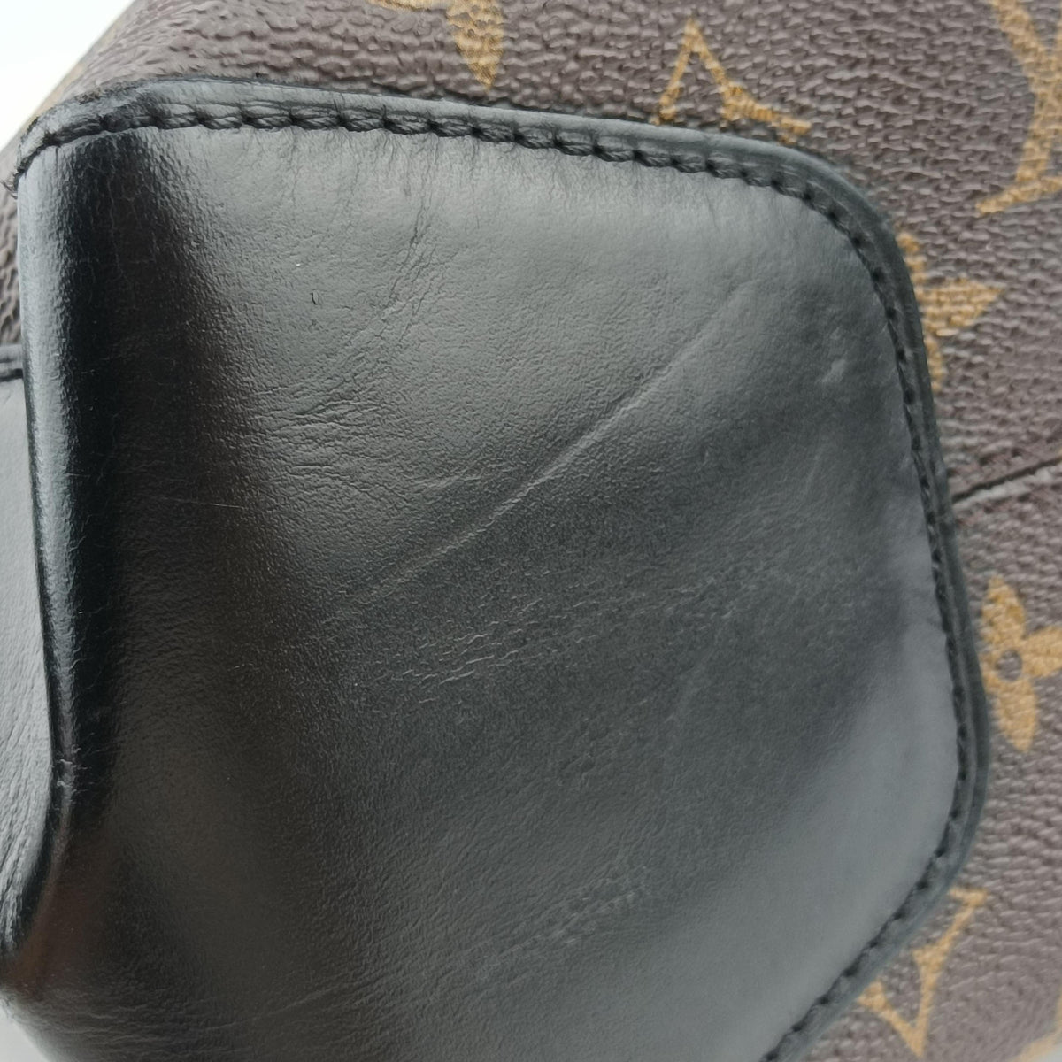 Pre-owned Louis Vuitton TORRES Brown×black Monogram Macassar×calf leather M40387 shoulderbag | stylenewstar
