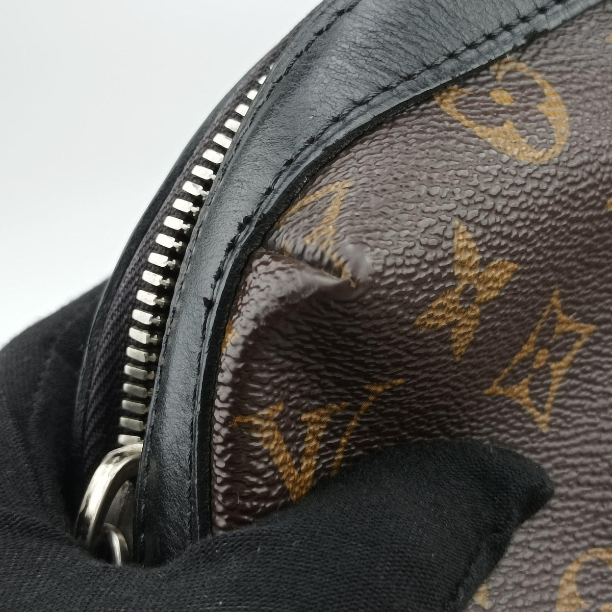 Pre-owned Louis Vuitton TORRES Brown×black Monogram Macassar×calf leather M40387 shoulderbag | stylenewstar