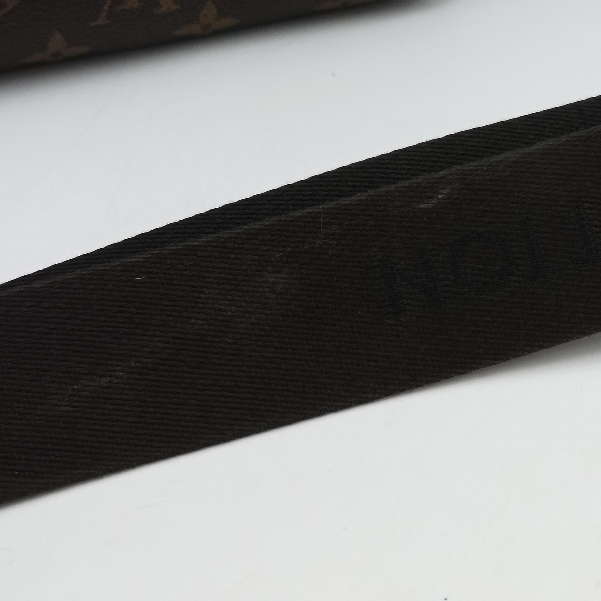 Pre-owned Louis Vuitton TORRES Brown×black Monogram Macassar×calf leather M40387 shoulderbag | stylenewstar
