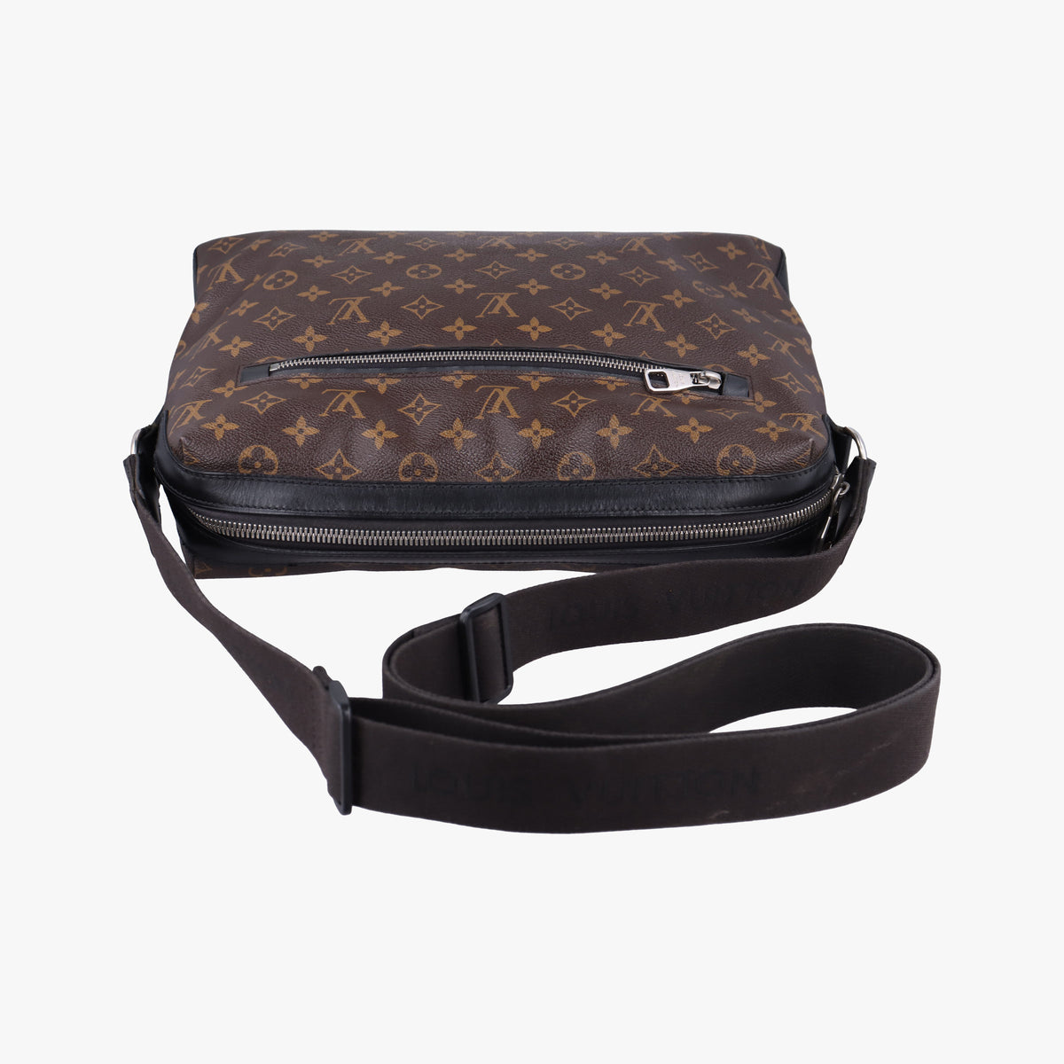 Pre-owned Louis Vuitton TORRES Brown×black Monogram Macassar×calf leather M40387 shoulderbag | stylenewstar