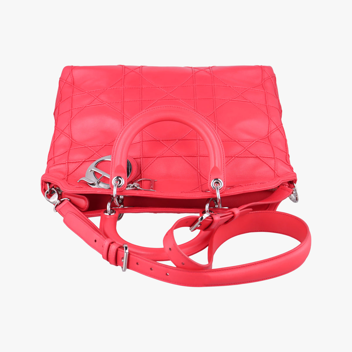 Pre-owned Christian Dior Granville Pink lambskin  shoulderbag | stylenewstar