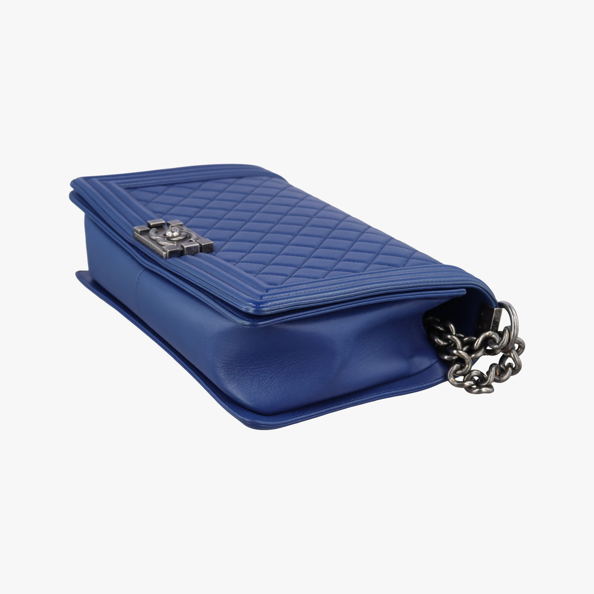 Pre-owned Chanel BOY CHANEL Blue leather A92193 shoulderbag | stylenewstar