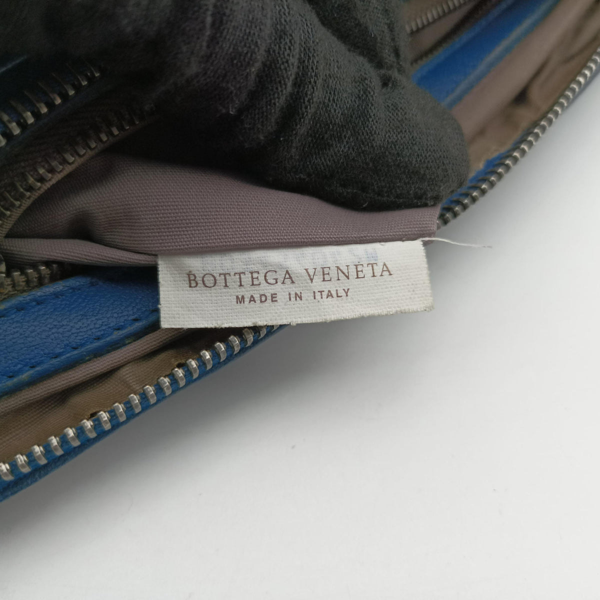 Pre-owned Bottega Veneta Intrecciato Blue lambskin  shoulderbag | stylenewstar