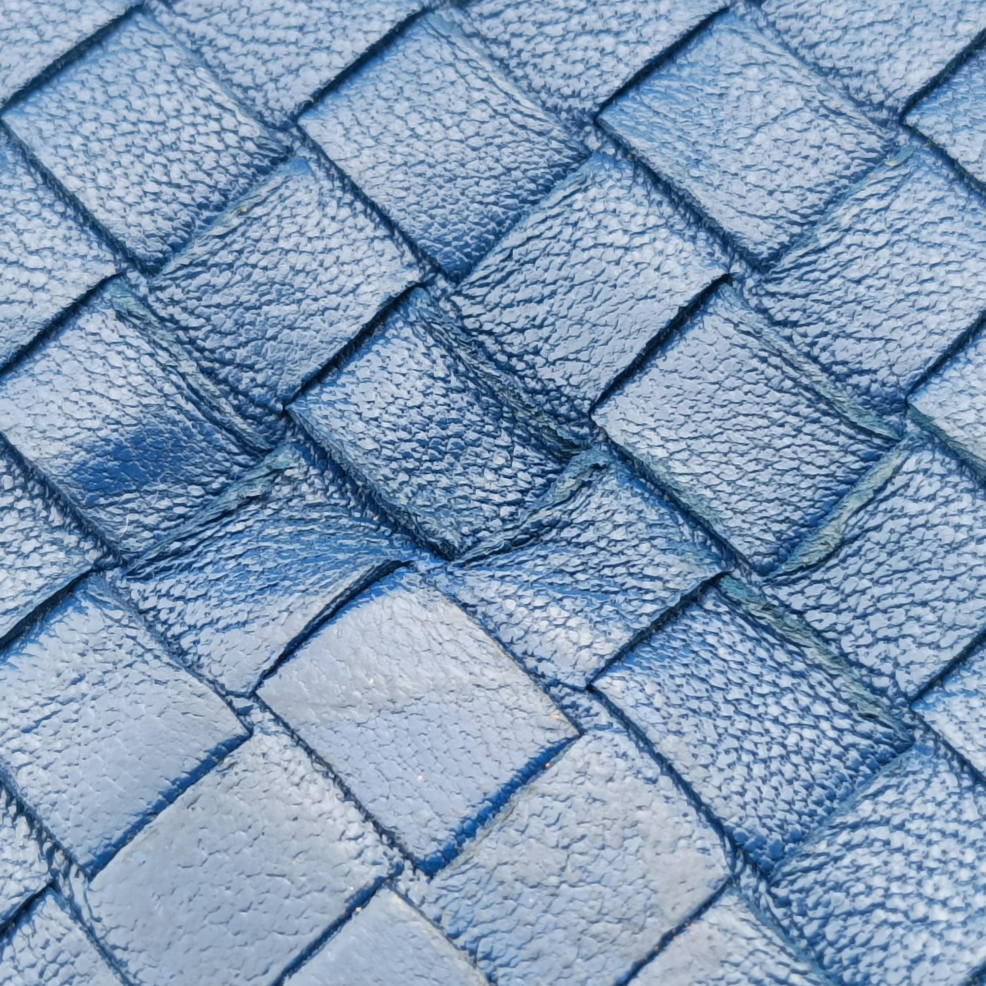 Pre-owned Bottega Veneta Intrecciato Blue lambskin  shoulderbag | stylenewstar