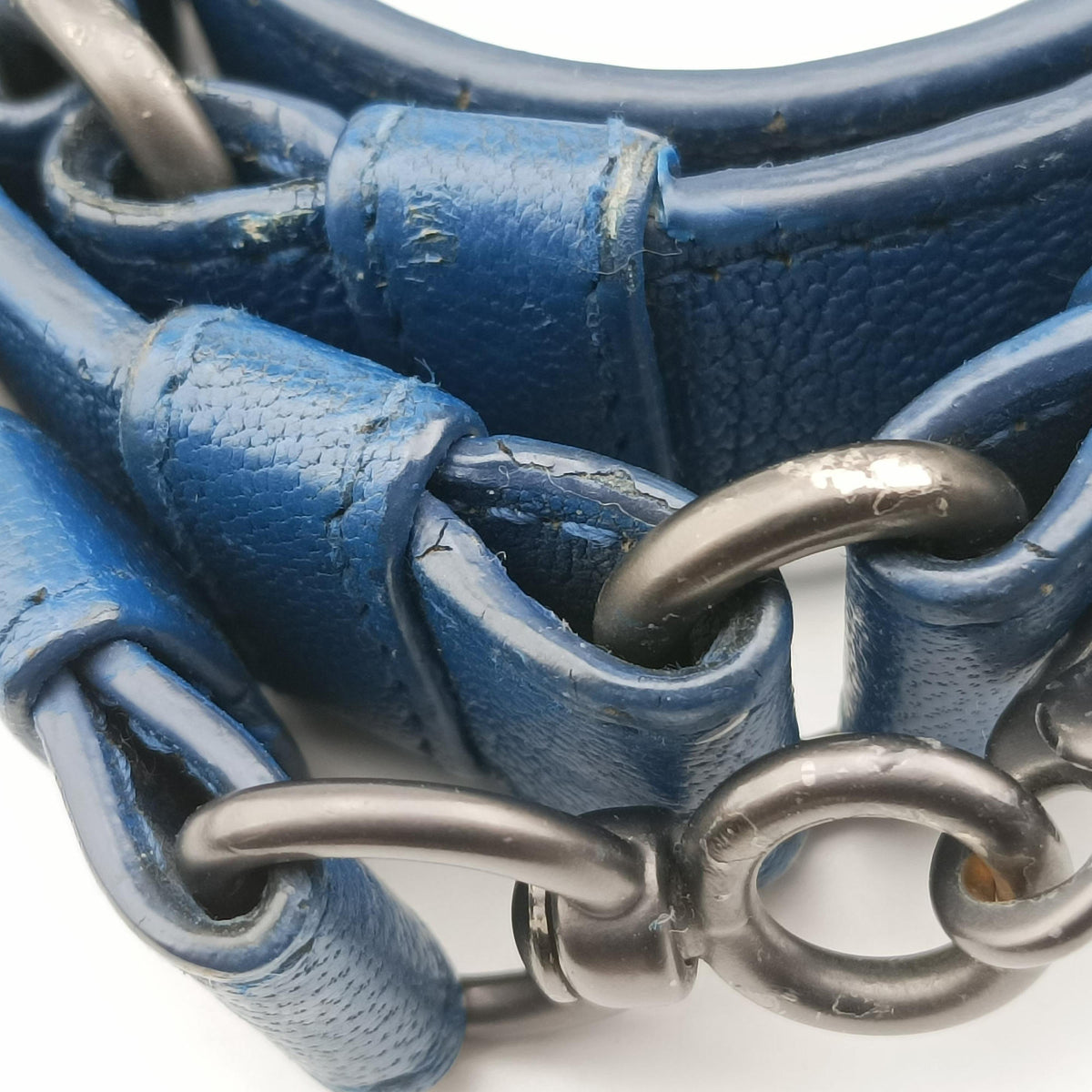 Pre-owned Bottega Veneta Intrecciato Blue lambskin  shoulderbag | stylenewstar