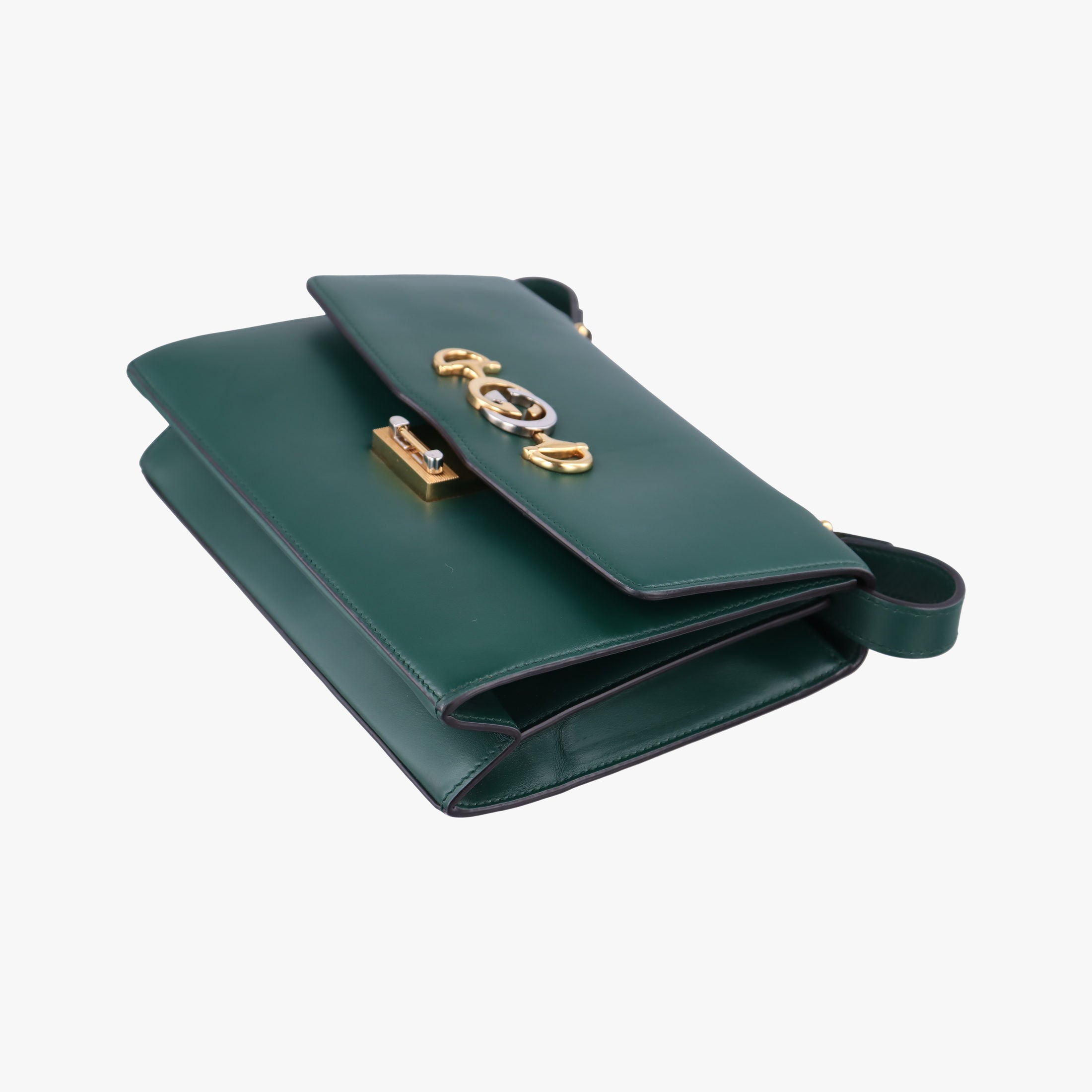 Pre-owned Gucci ZUMI Green Leather 576388 shoulderbag | stylenewstar