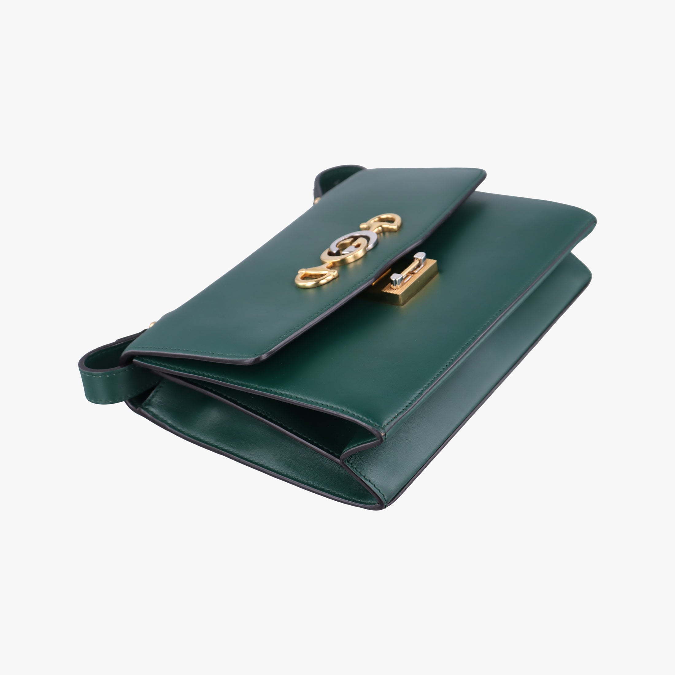 Pre-owned Gucci ZUMI Green Leather 576388 shoulderbag | stylenewstar