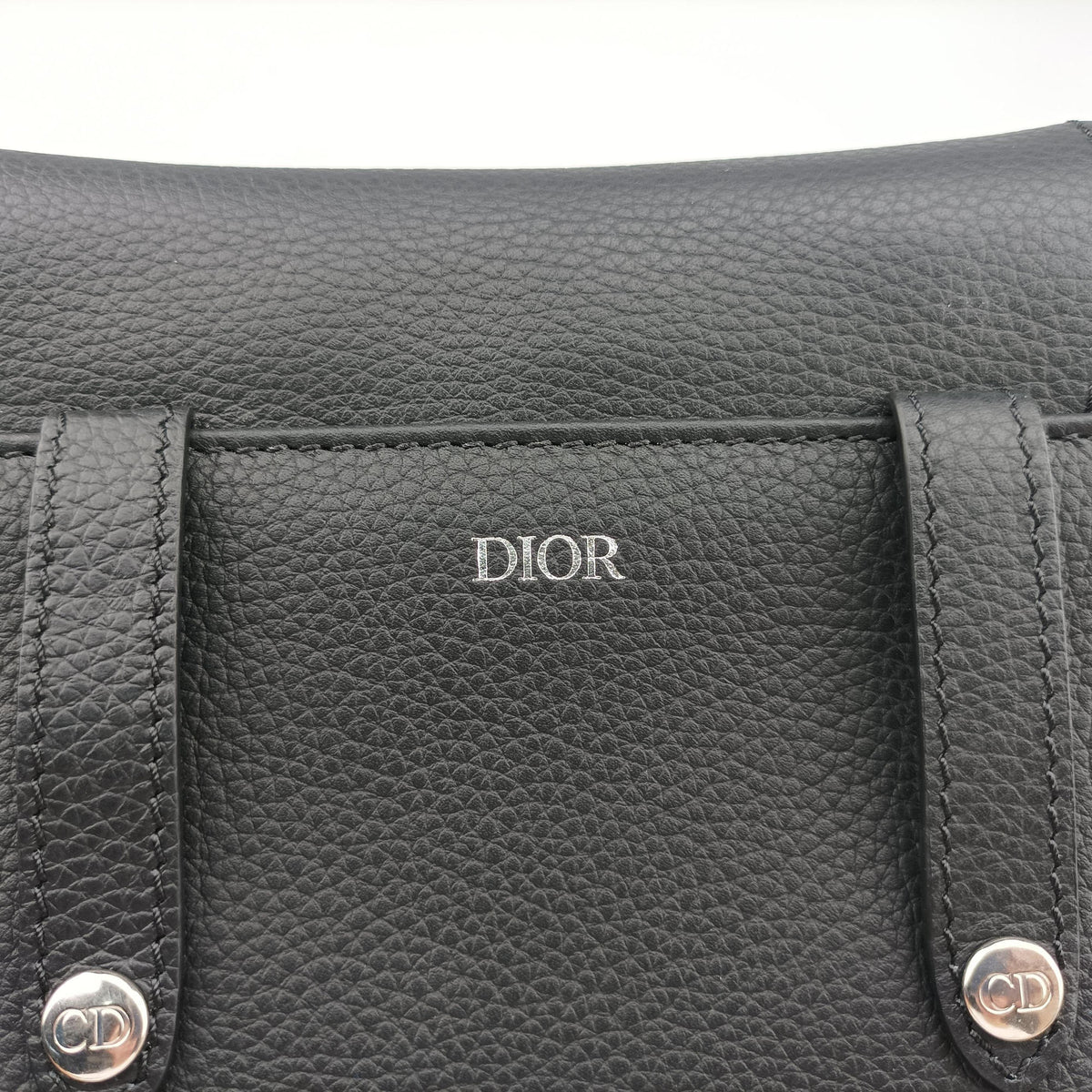 Pre-owned Christian Dior Cactus Jack Saddle Black Leather  bum bag/waist bag | stylenewstar