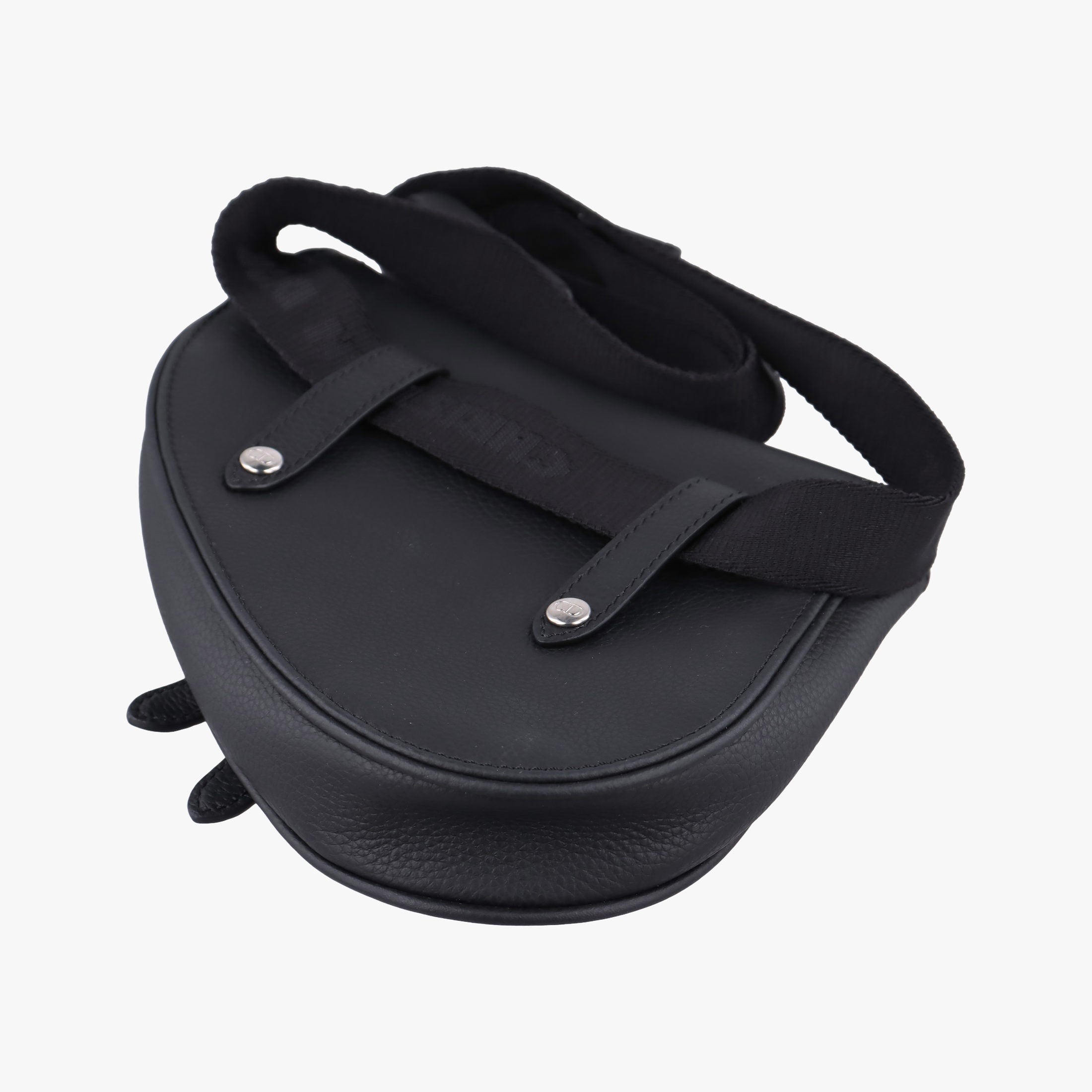Pre-owned Christian Dior Cactus Jack Saddle Black Leather  bum bag/waist bag | stylenewstar