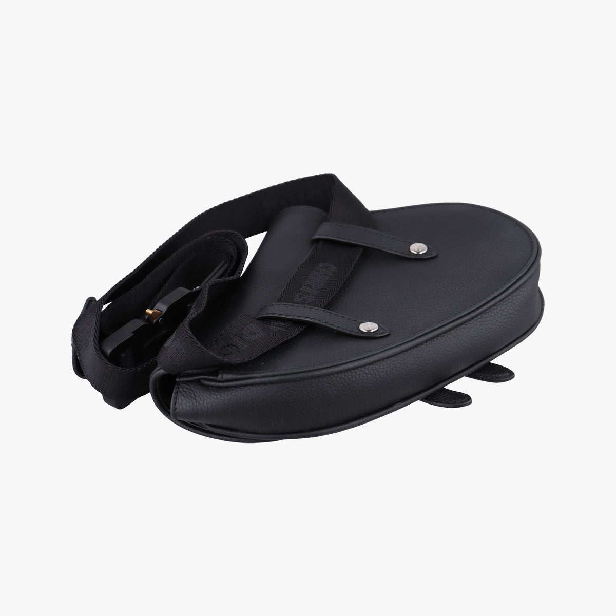 Pre-owned Christian Dior Cactus Jack Saddle Black Leather  bum bag/waist bag | stylenewstar
