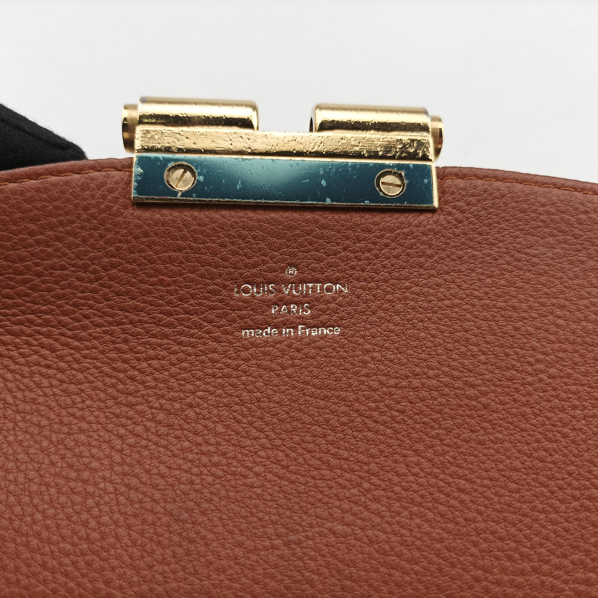 Secondhand Louis Vuitton OLYMPE Brown×Avane Monogram Canvas×calf leather M40925 handbag | stylenewstar