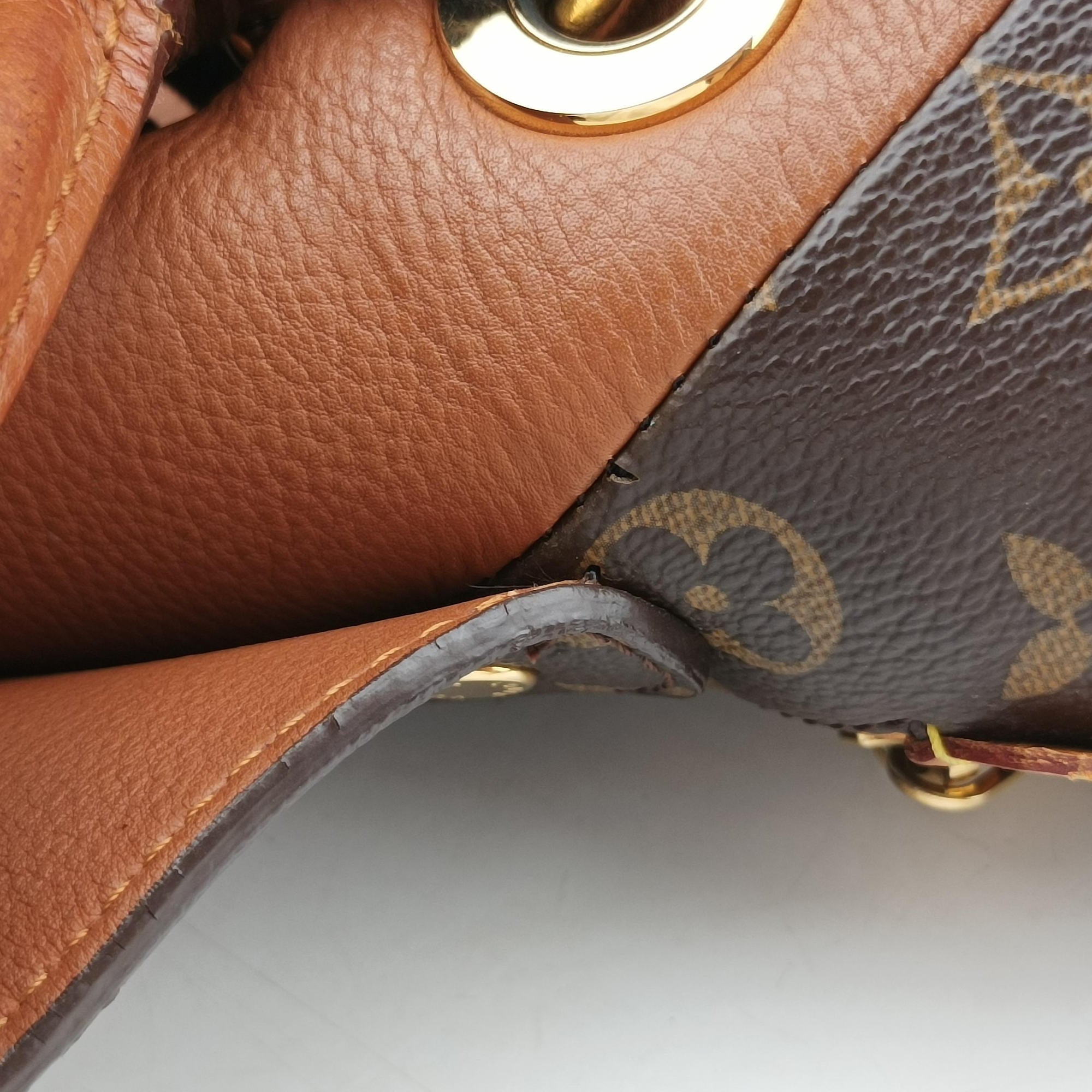 Secondhand Louis Vuitton OLYMPE Brown×Avane Monogram Canvas×calf leather M40925 handbag | stylenewstar